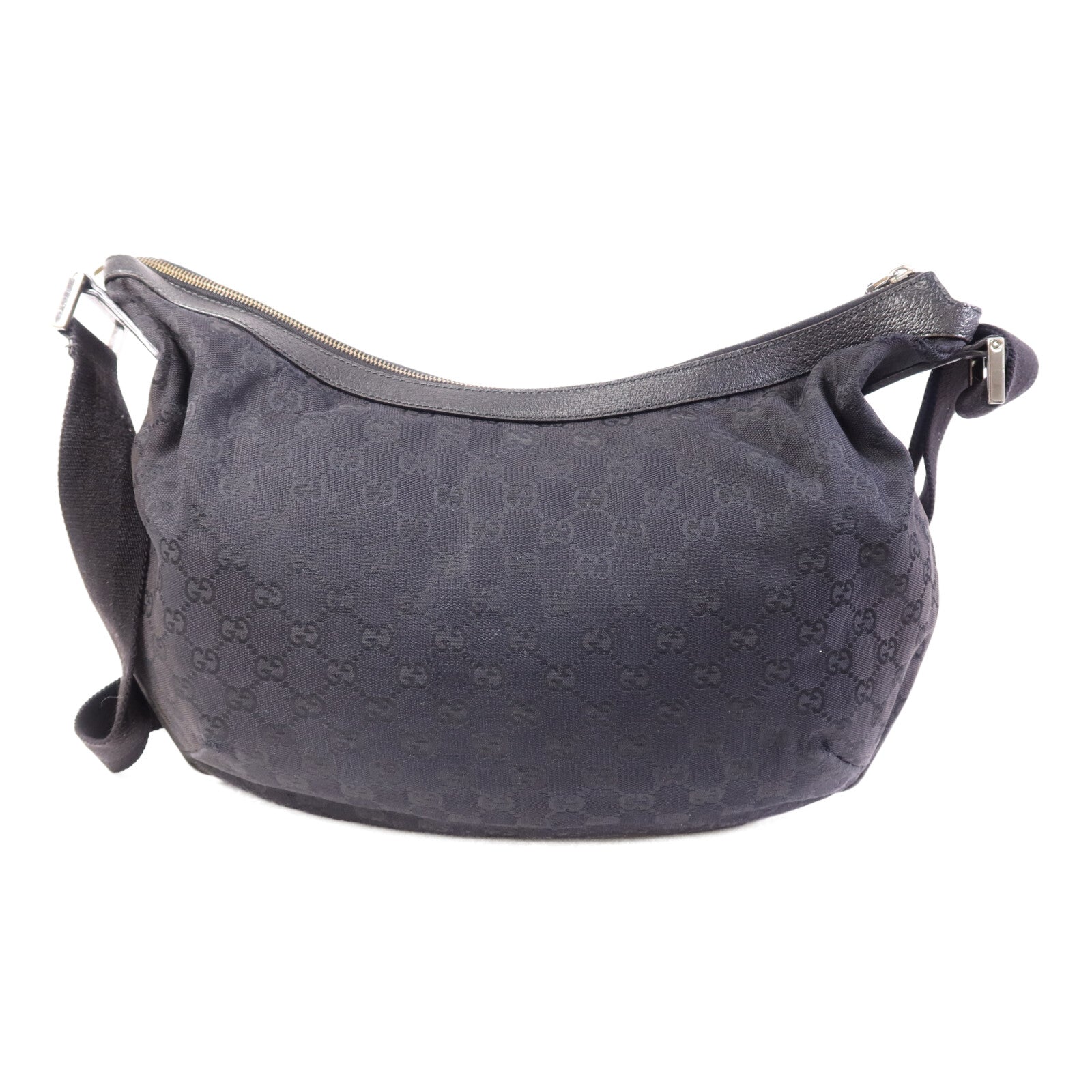 GUCCI 帆布Shoulder Bag銀扣肩背袋