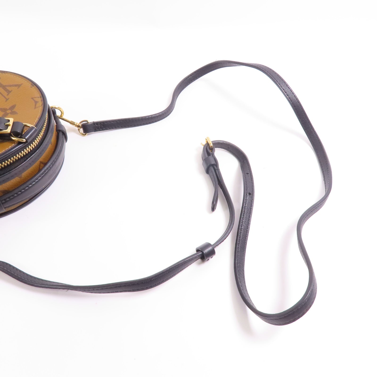 LOUIS VUITTON 【激減優惠】Monogram Reverse Mini Boite Chapeau金扣肩背袋