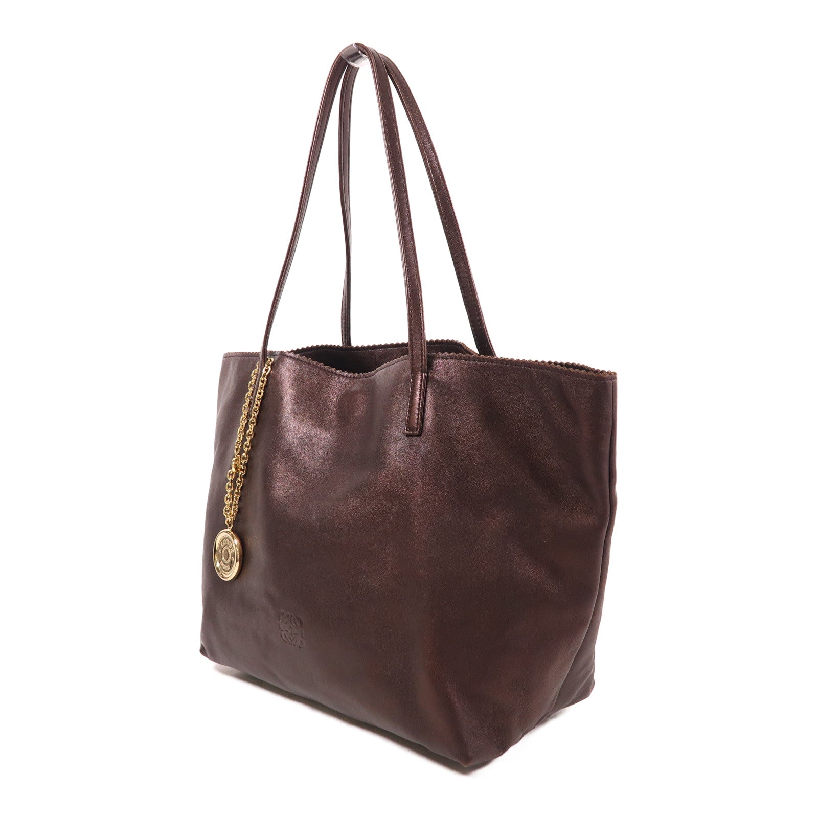 LOEWE 皮革Shoulder Tote金扣肩背袋/手挽袋