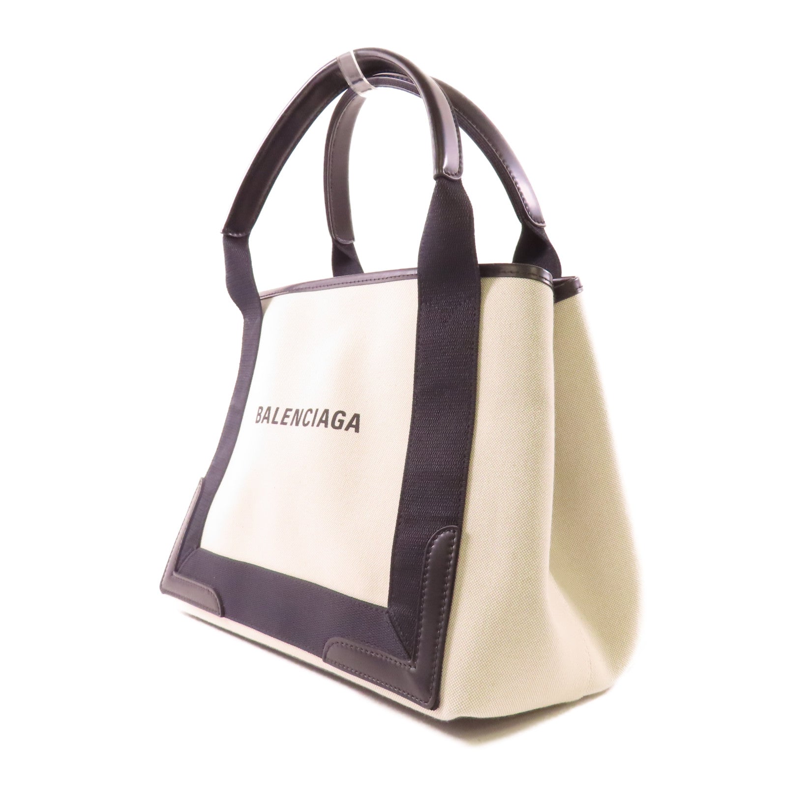 BALENCIAGA 帆布Tote Bag 銀扣肩背袋