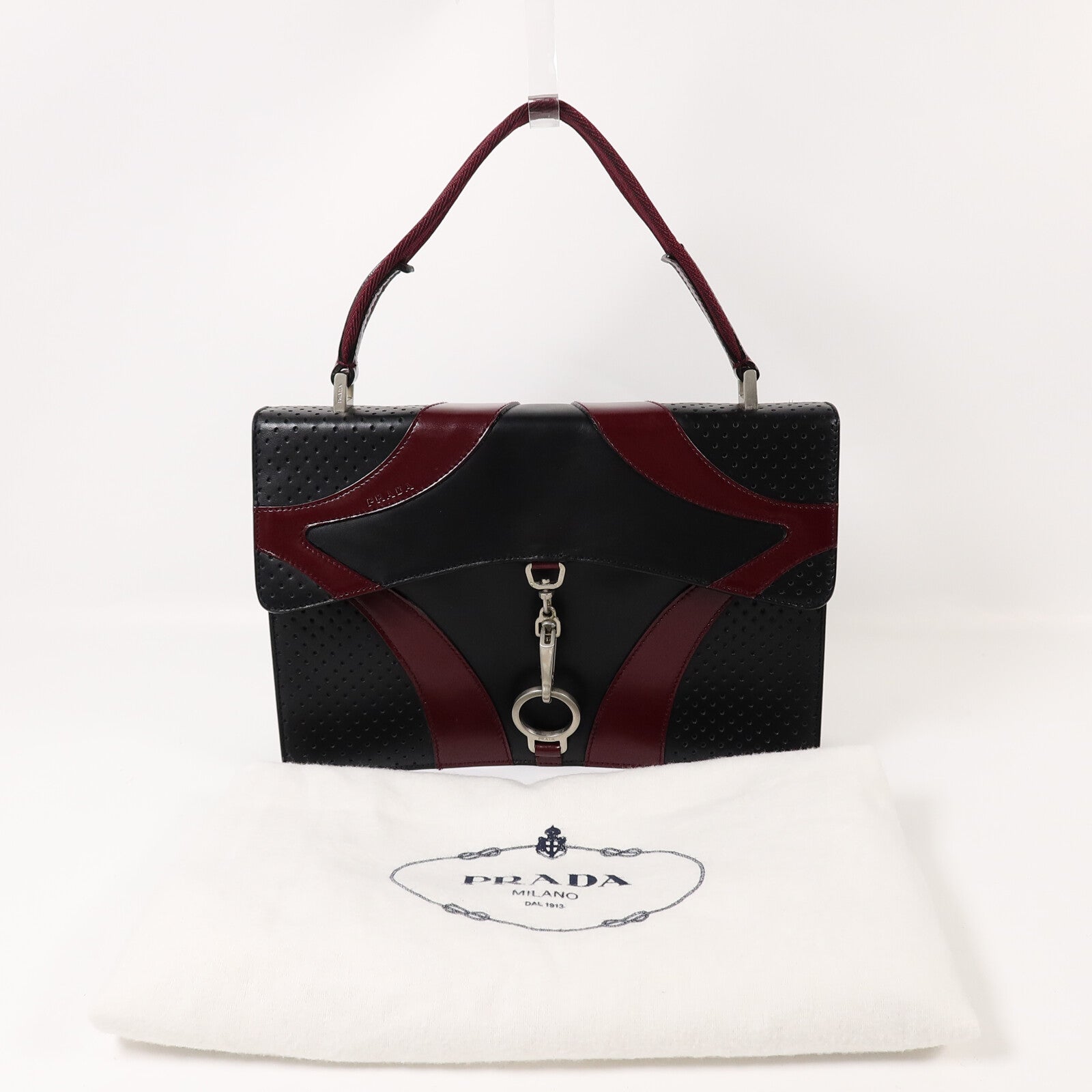 PRADA 牛皮皮革Vitello Drive Handle Bag手挽袋