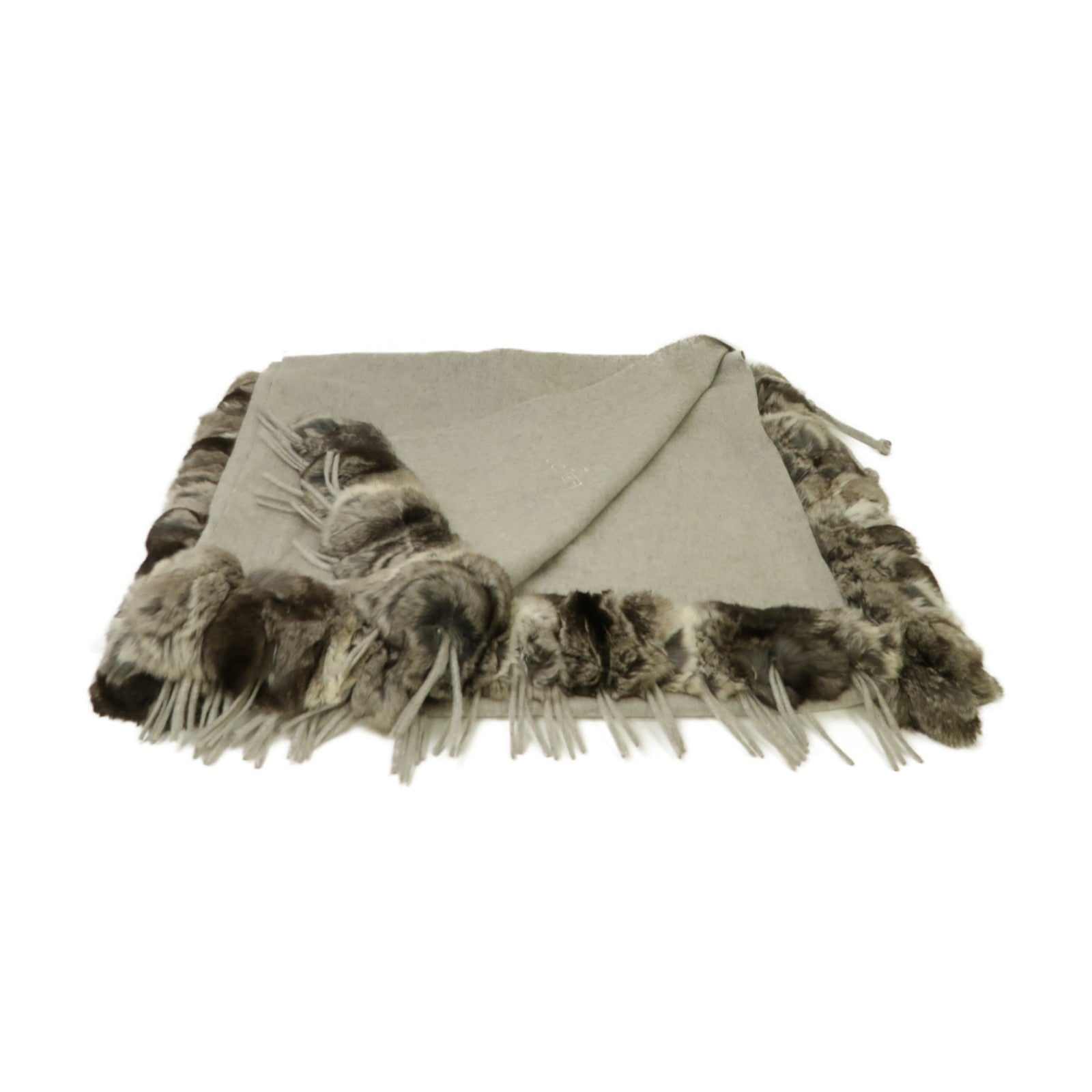 FENDI 【激減優惠】羊絨/Fur Shawl披肩灰色