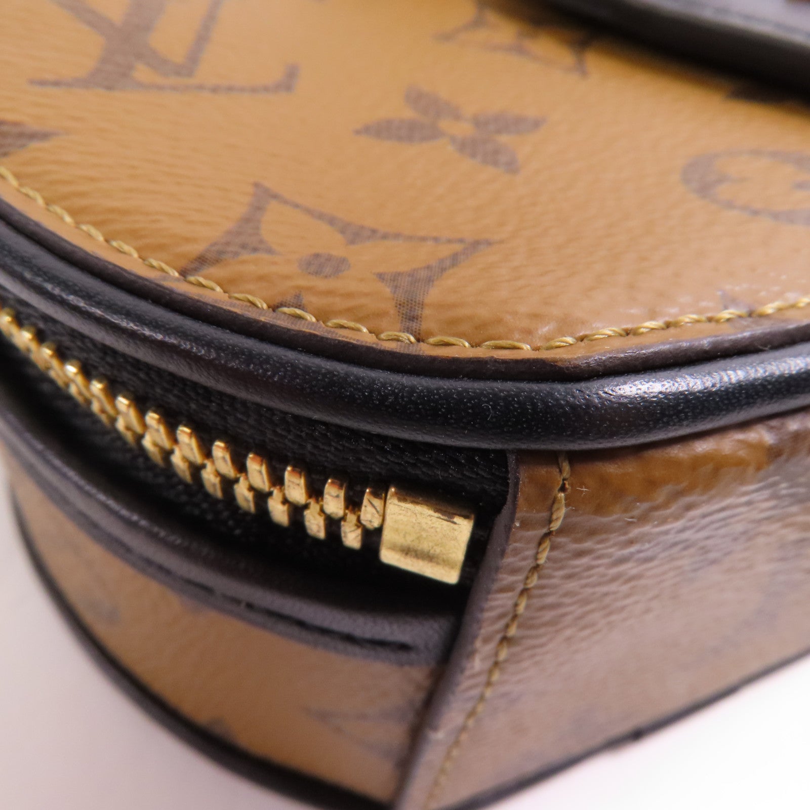 LOUIS VUITTON 【激減優惠】Monogram Reverse Mini Boite Chapeau金扣肩背袋