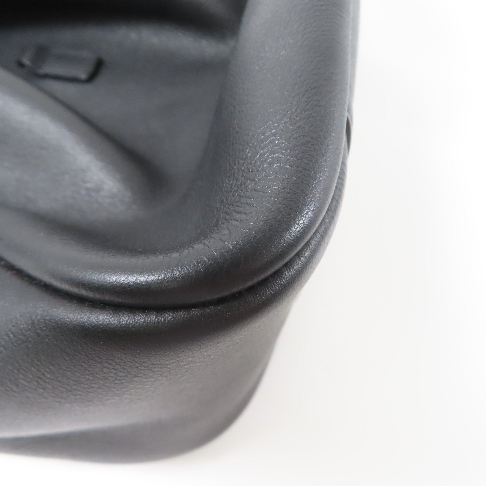 SAINT LAURENT 牛皮皮革Hobo Bag金扣肩背袋黑色
