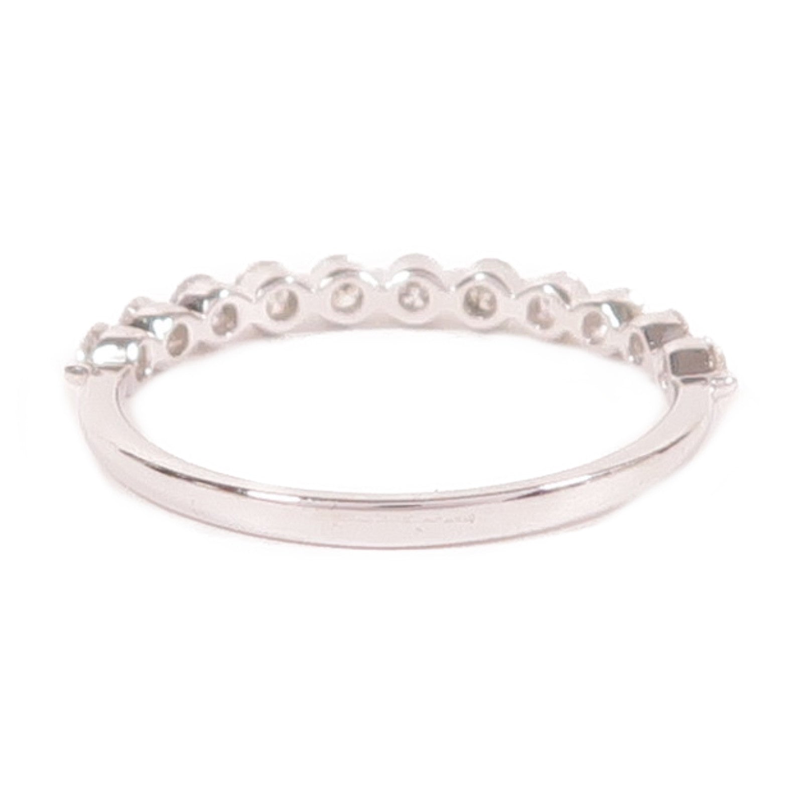 Jewelry 0.38ct Diamond Ring 1.2g 18K White Gold