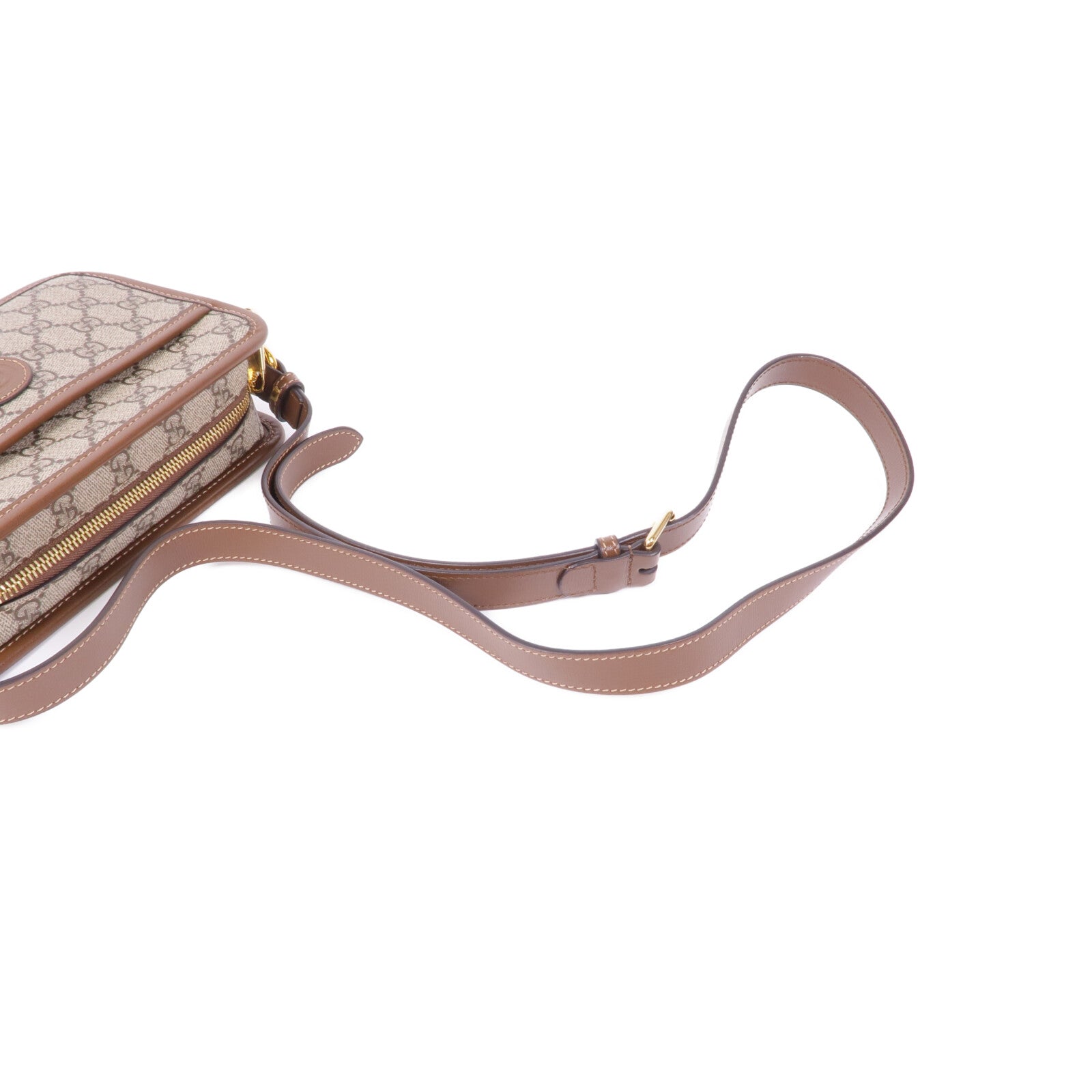 GUCCI 塗層帆布GG Supreme金扣肩背袋