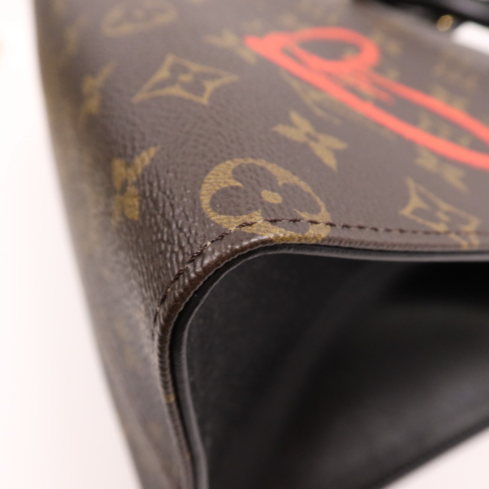 LOUIS VUITTON Monogram On The Go Fall In Love金扣手挽肩背兩用袋