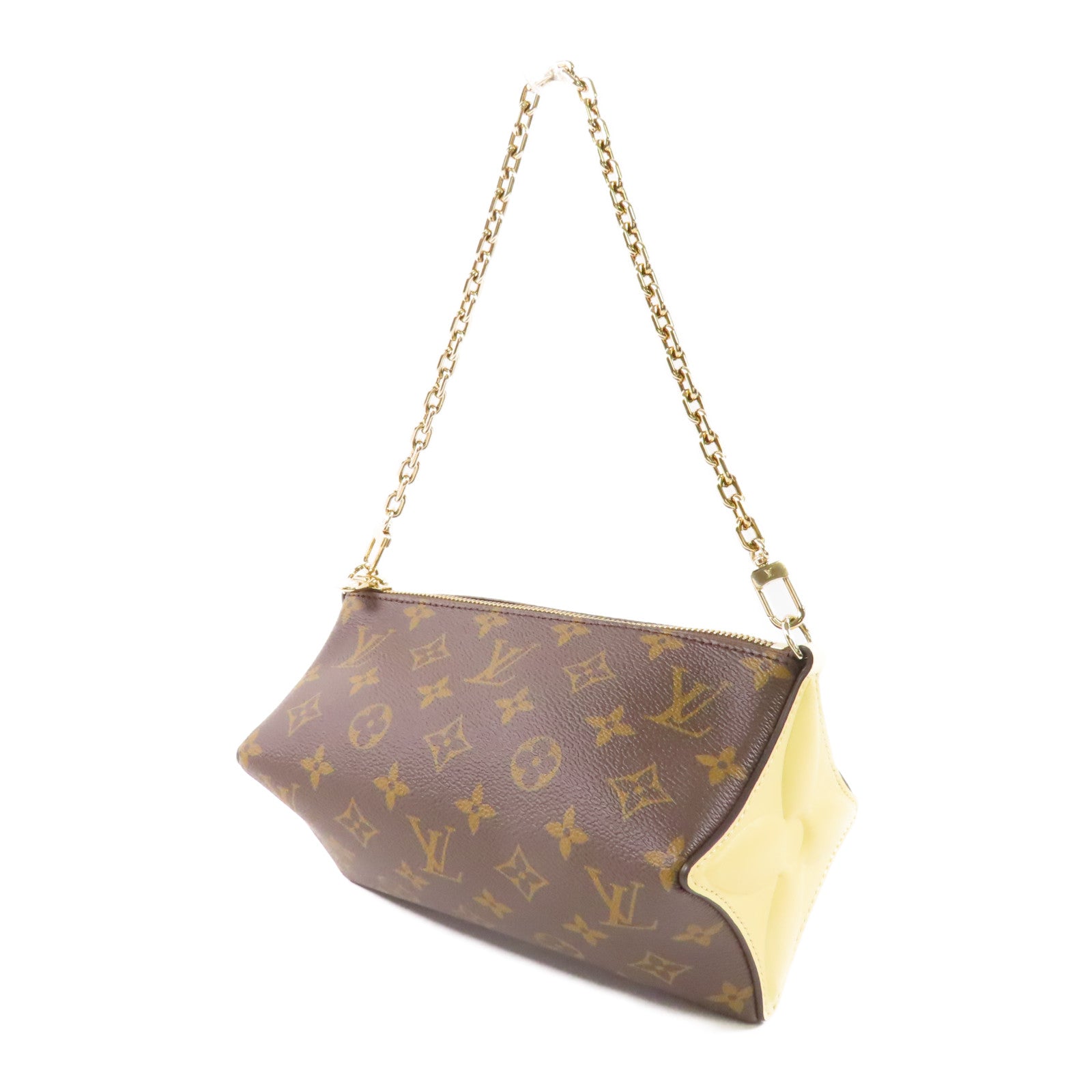 LOUIS VUITTON Monogram Bloom Pouch金扣手挽肩背兩用袋