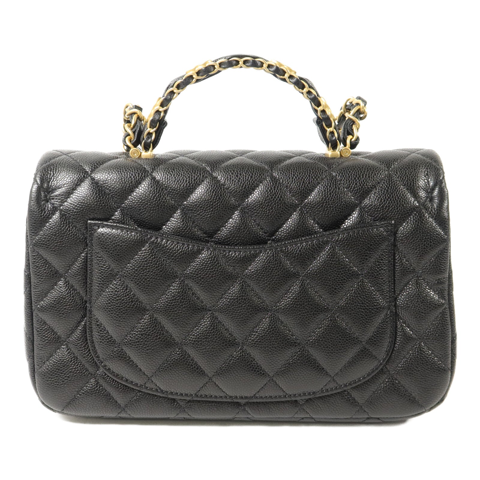 CHANEL 牛皮皮革Small Flap Bag With Top Handle鏈帶手挽肩背兩用袋