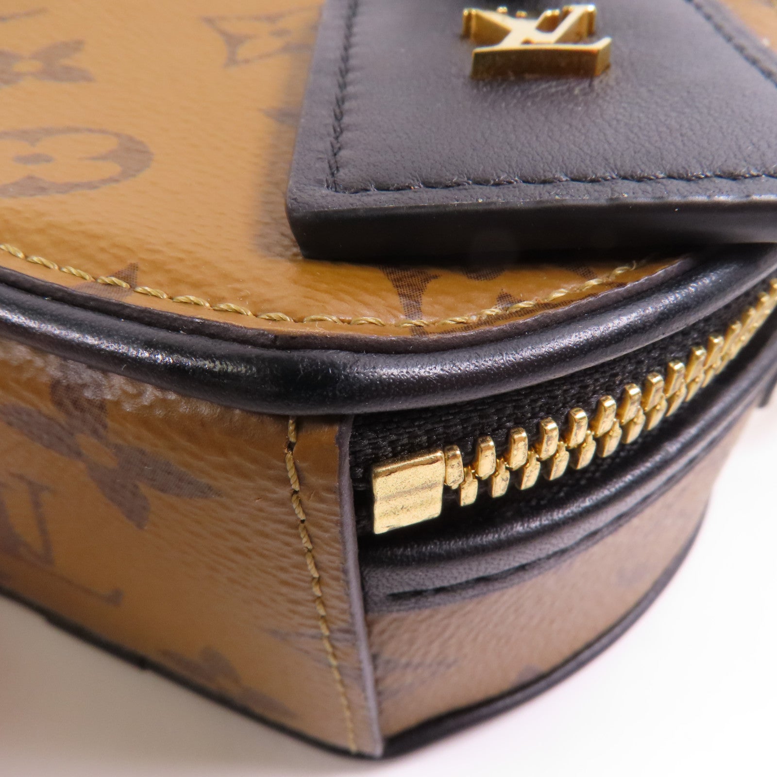 LOUIS VUITTON 【激減優惠】Monogram Reverse Mini Boite Chapeau金扣肩背袋