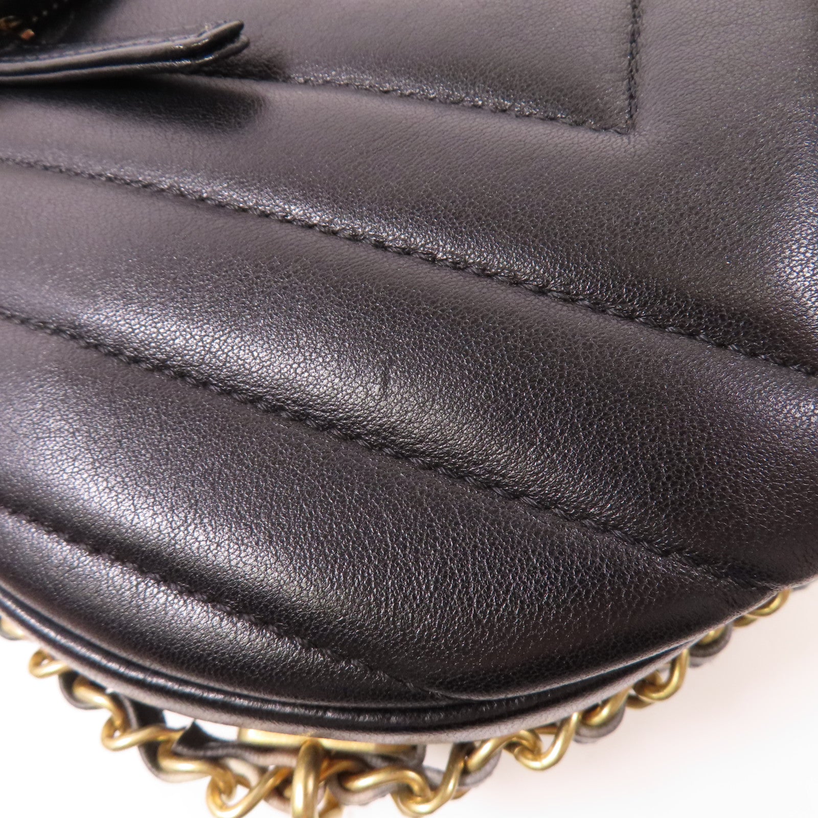 CHANEL 牛皮皮革Shoulder Bag金扣鏈帶肩背袋