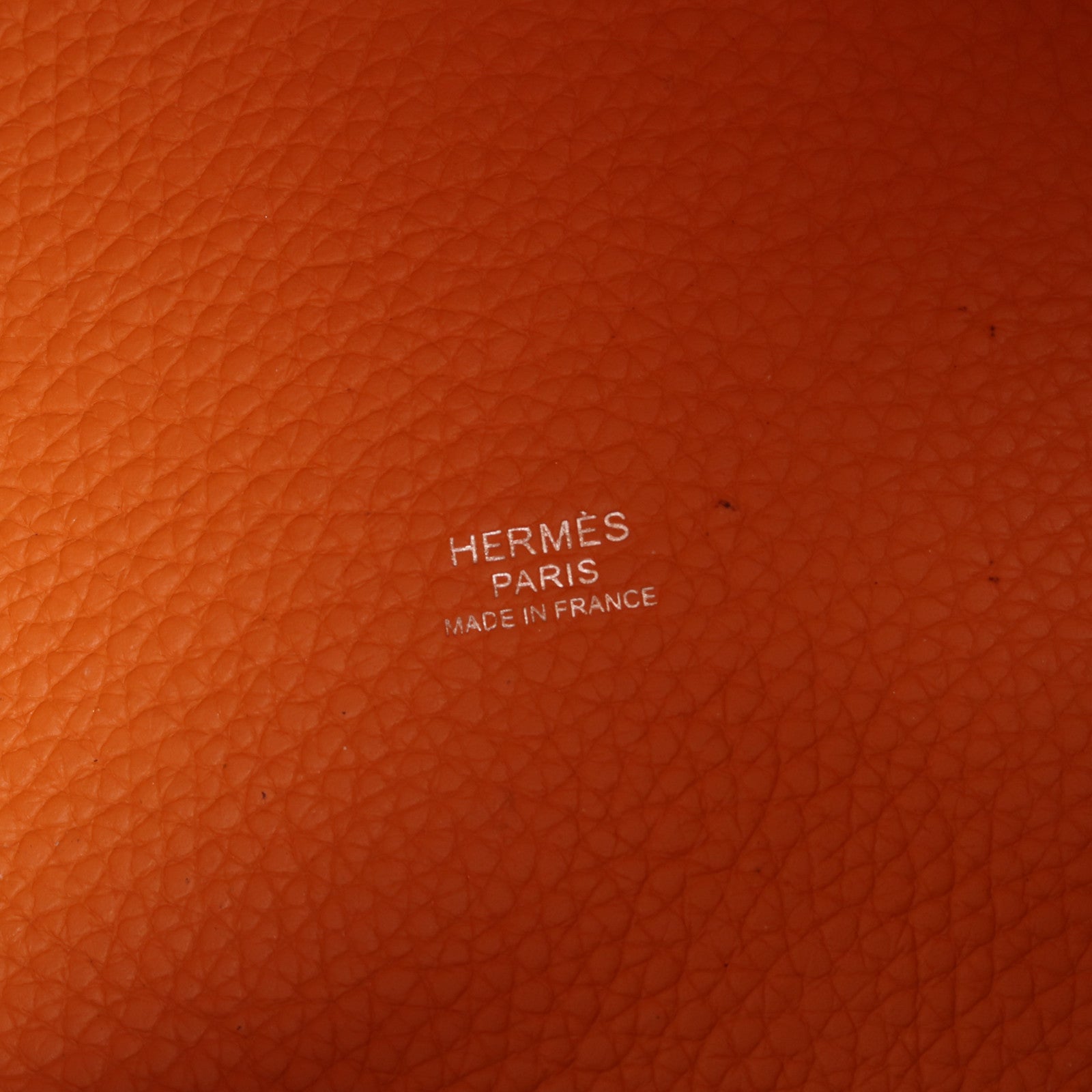 HERMES Clemence皮革Picotin MM銀扣手挽袋Feu/Rouge Grenat