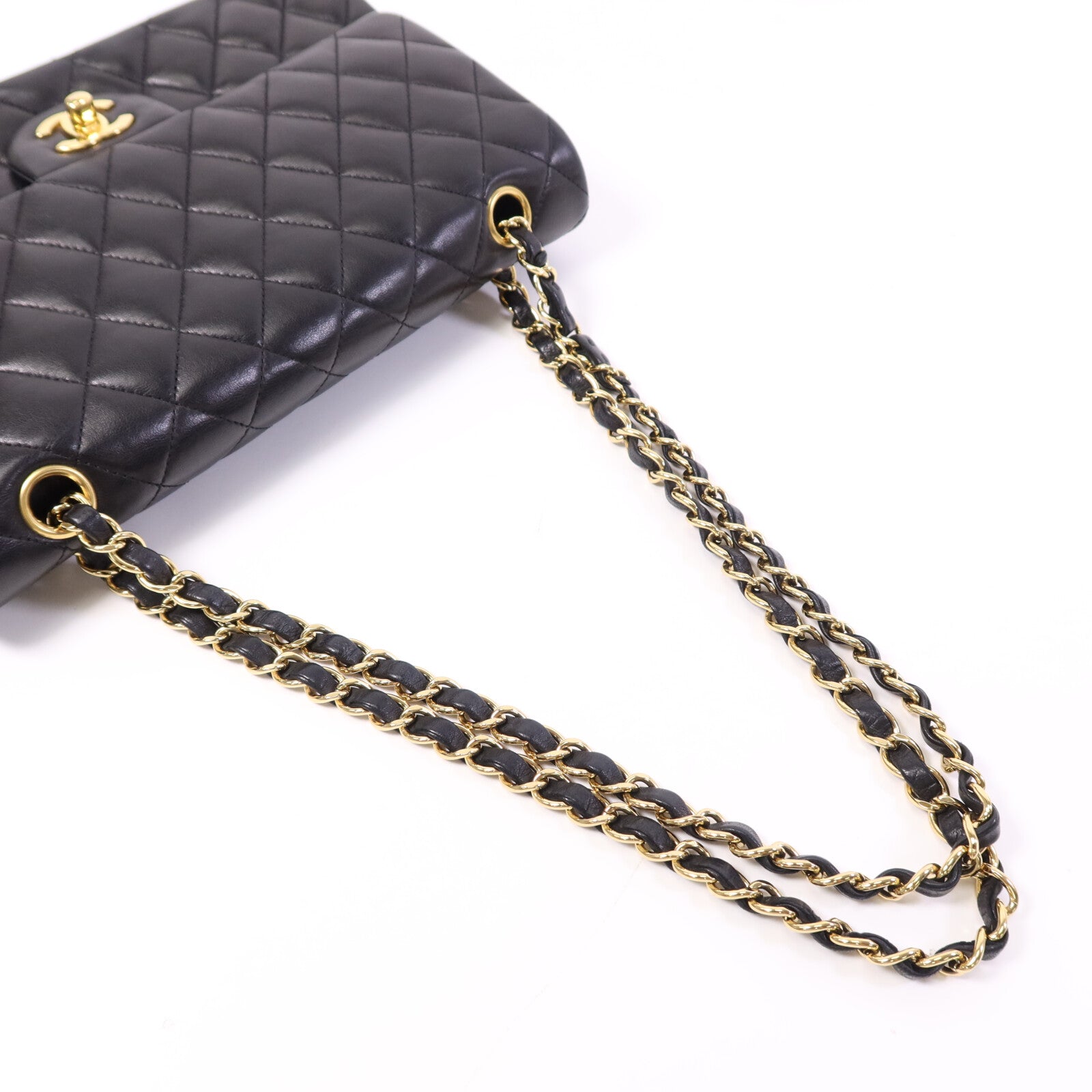 CHANEL 羊皮皮革Classic 25金扣鏈帶肩背袋