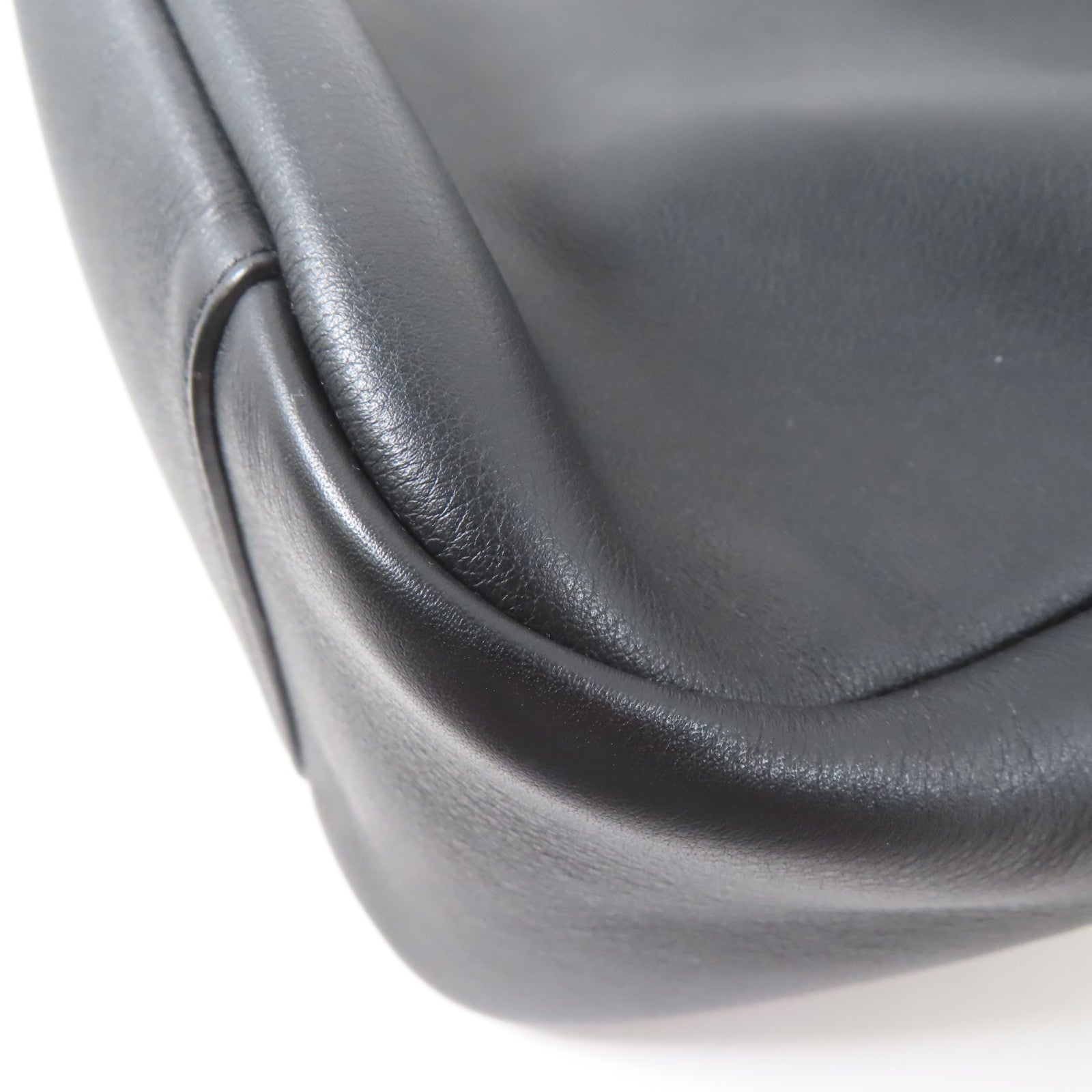SAINT LAURENT 牛皮皮革Hobo Bag金扣肩背袋黑色