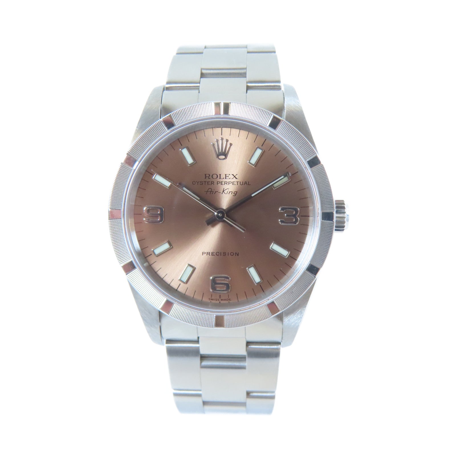 ROLEX Air king不鏽鋼手錶自動機芯玫瑰金色#16.5cm