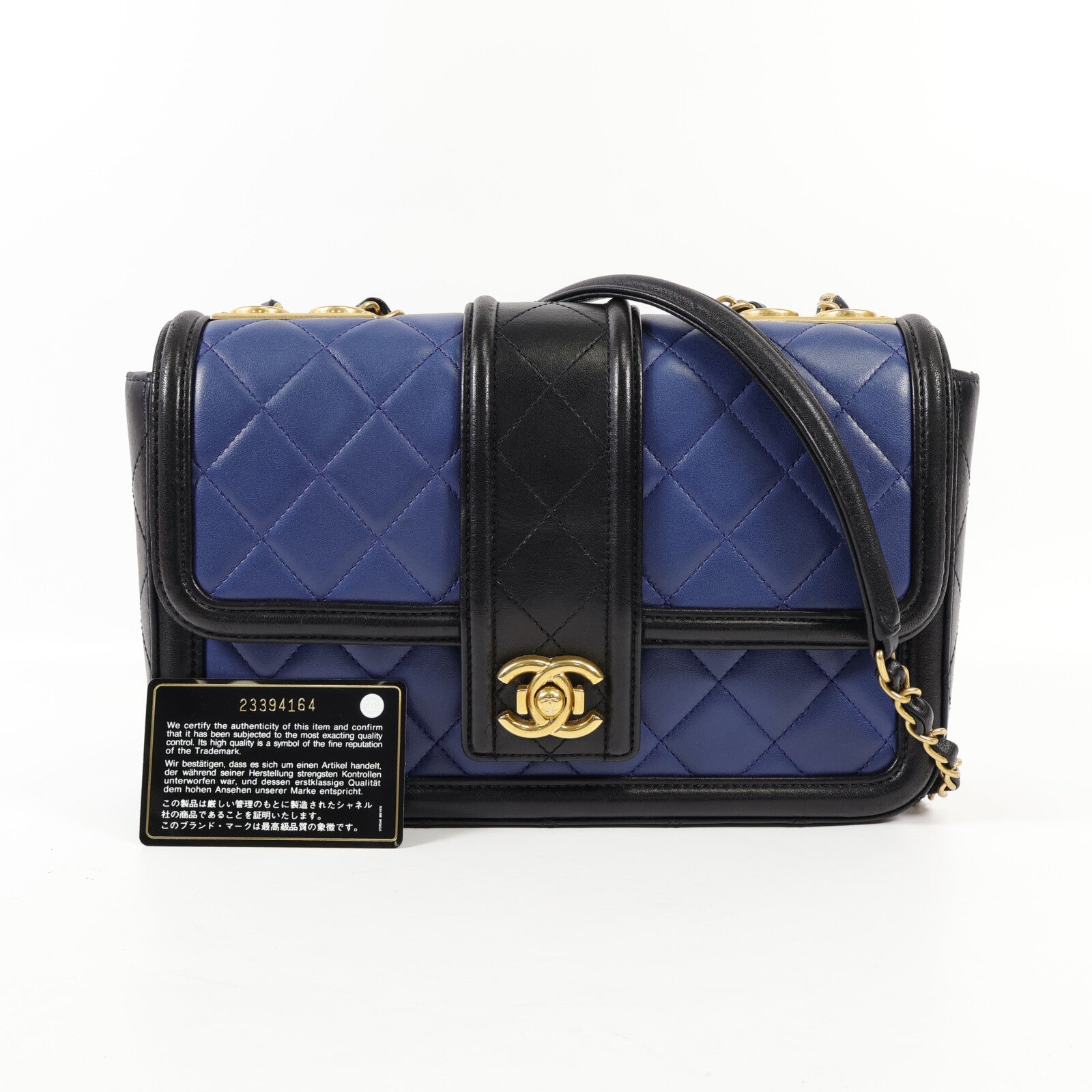 CHANEL 羊皮皮革Chain Shoulder金扣鏈帶肩背袋