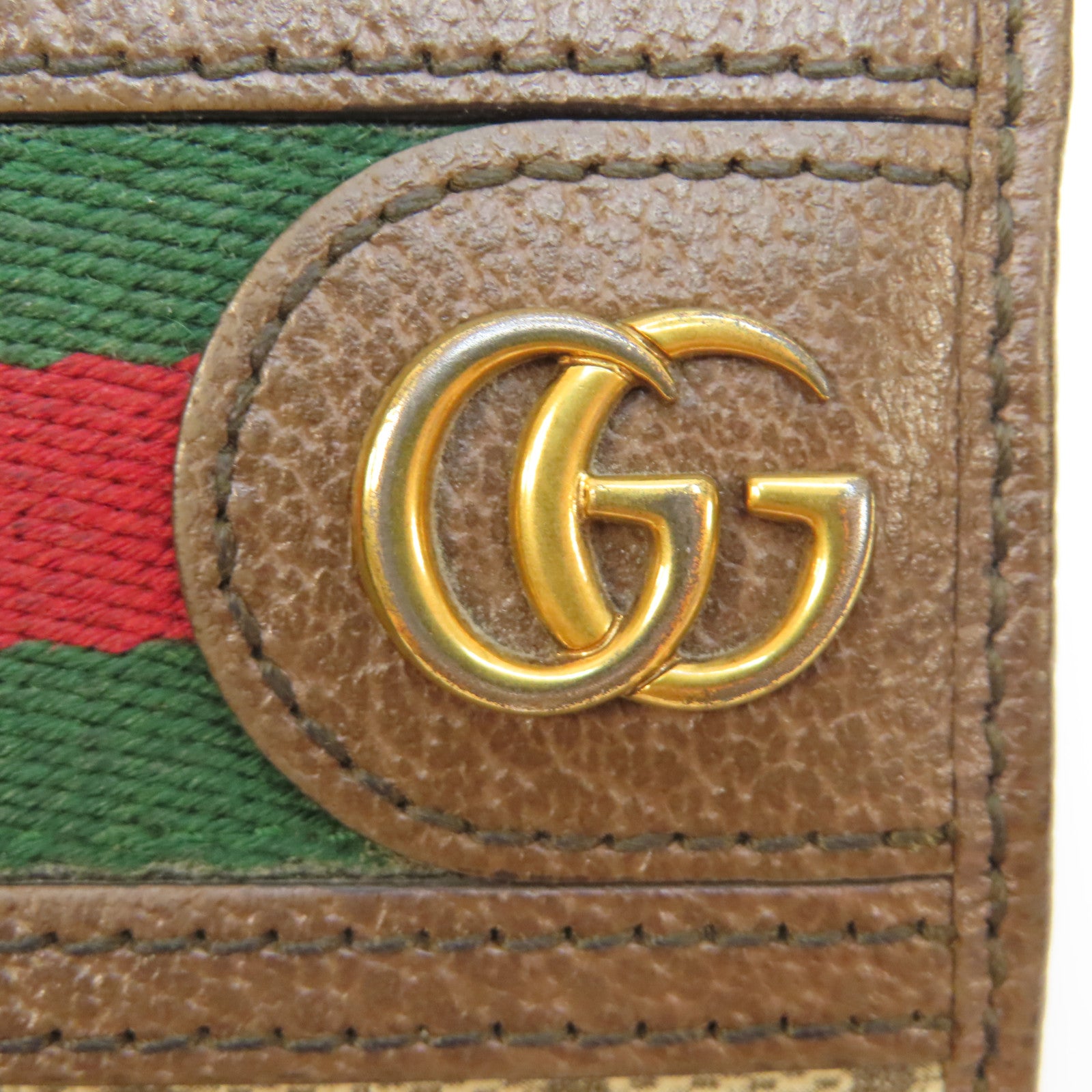 GUCCI 塗層帆布Ophidia GG Wallet金扣錢包啡色