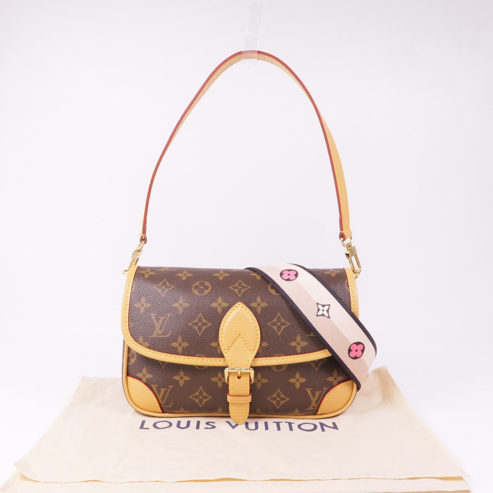 LOUIS VUITTON Monogram Diane金扣手挽肩背兩用袋