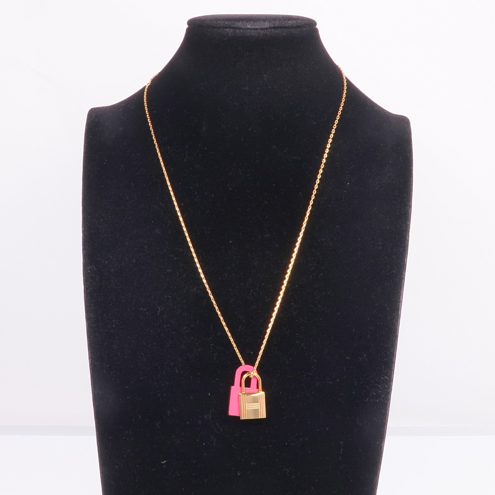 HERMES 金屬/Swift皮革O'Kelly Pendant項鍊