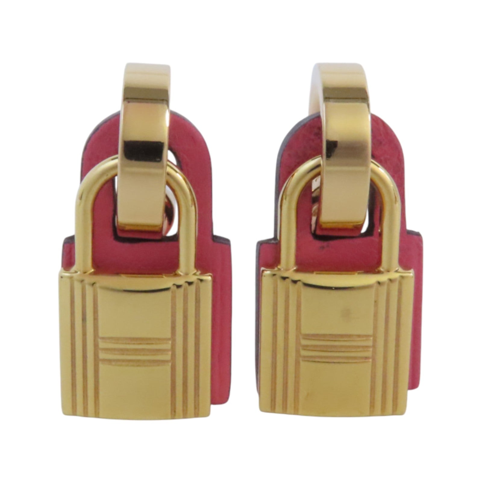 HERMES 金屬/皮革O' kelly Earrings金扣耳環