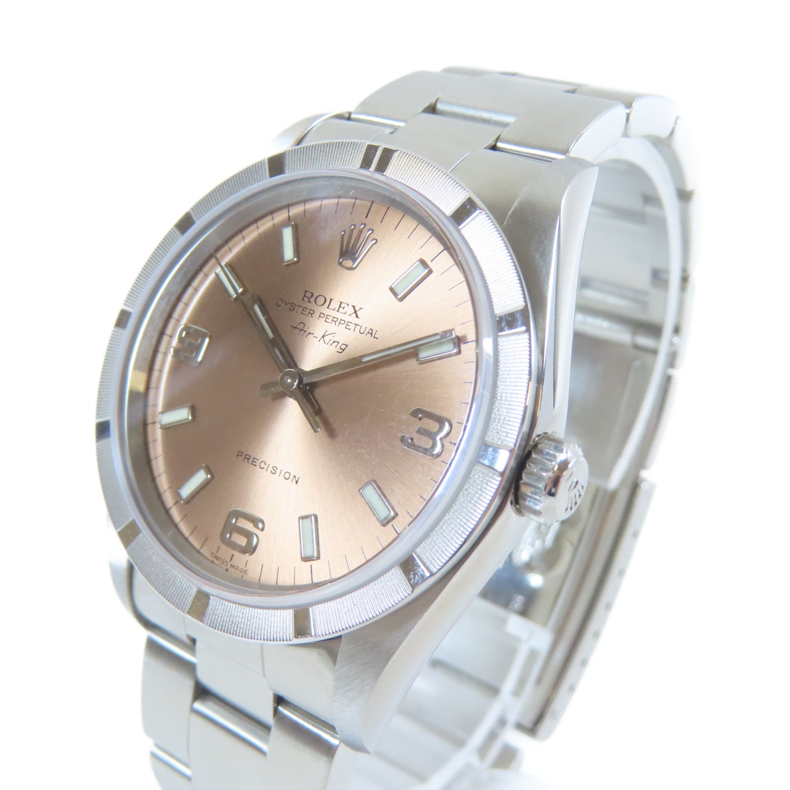 ROLEX Air king不鏽鋼手錶自動機芯玫瑰金色#16.5cm