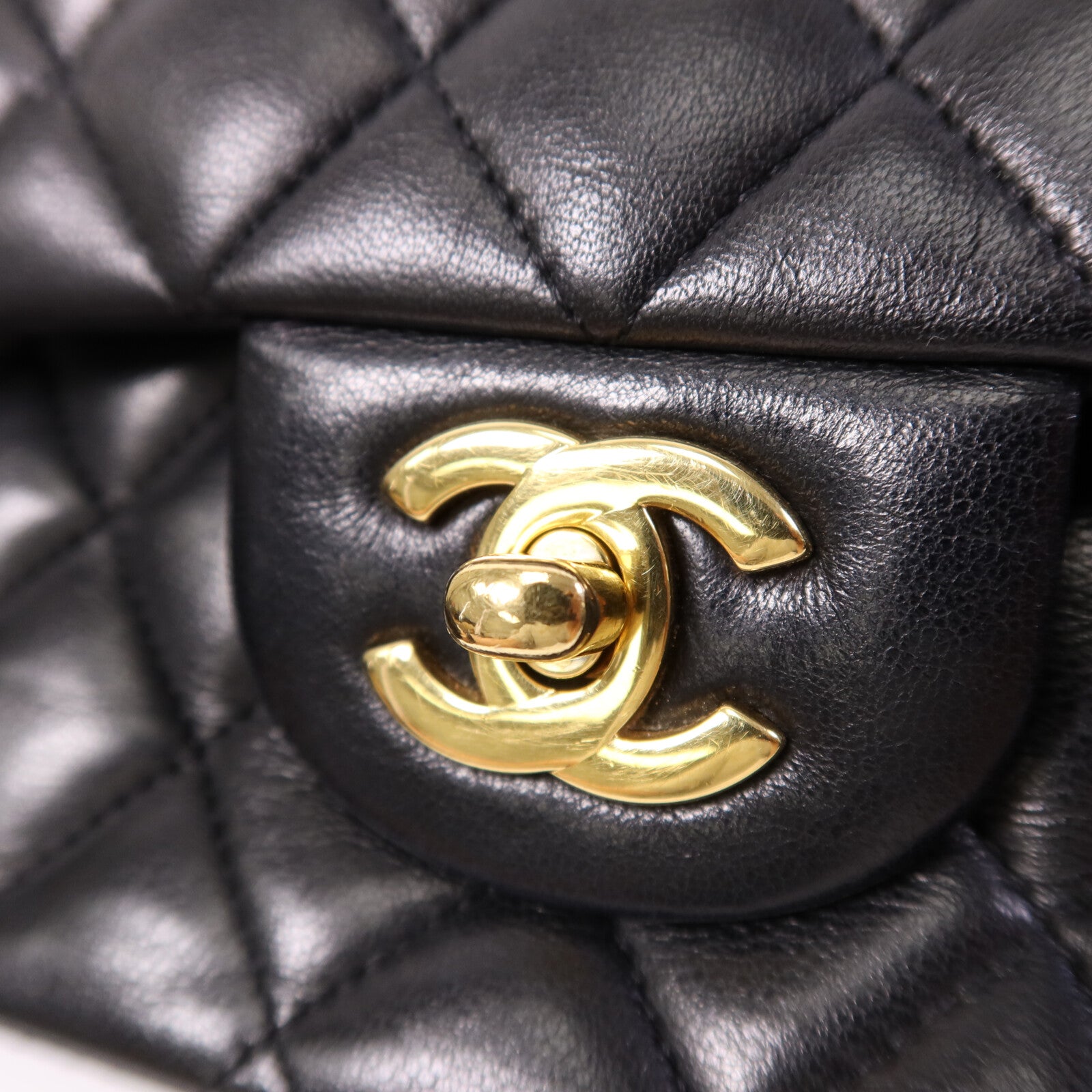 CHANEL 羊皮皮革Classic 25金扣鏈帶肩背袋