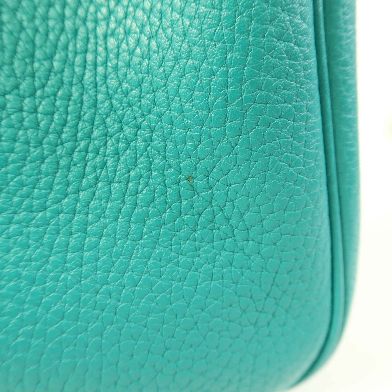 HERMES 【激減優惠】Clemence皮革Lindy 26銀扣手挽肩背兩用袋Bleu Paon