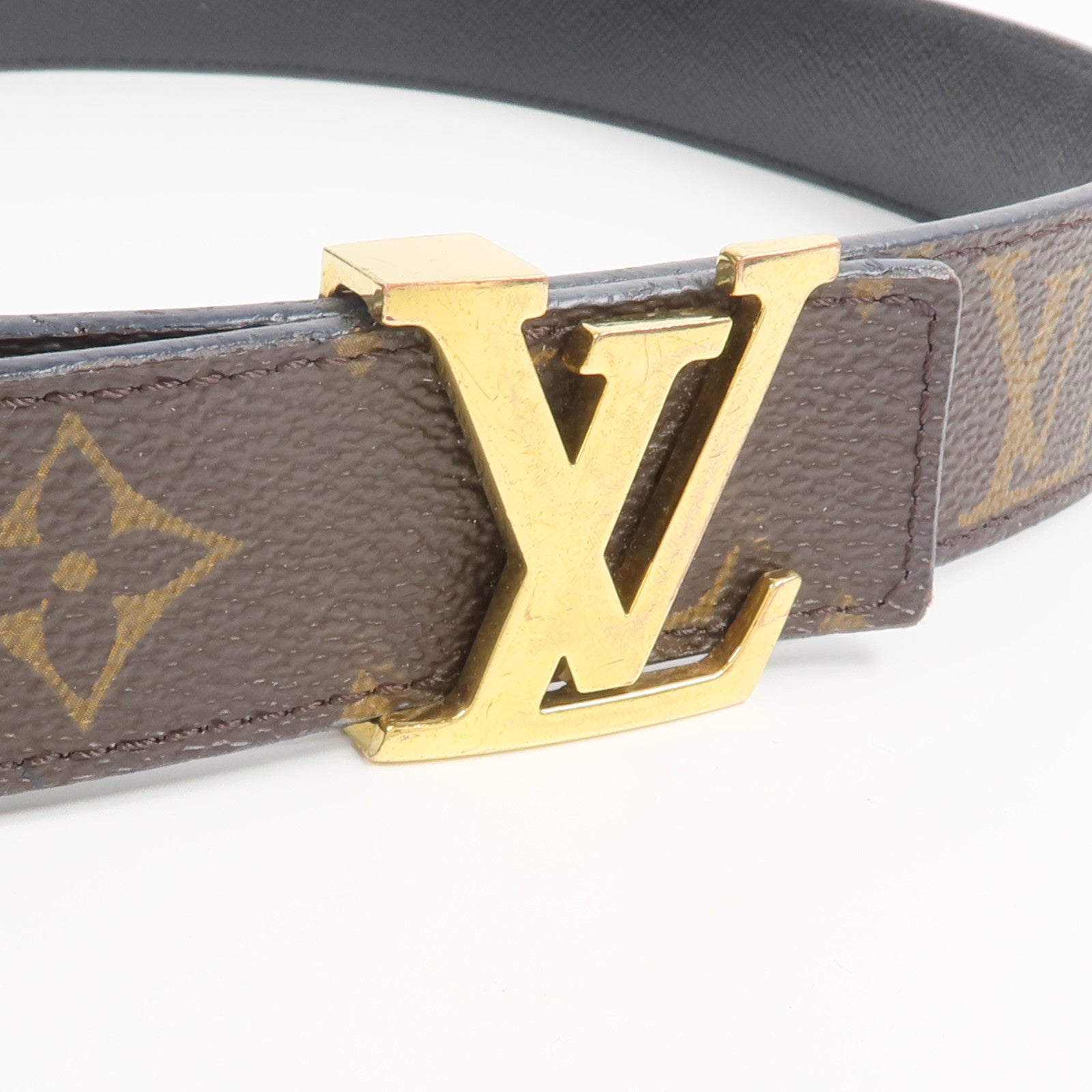 LOUIS VUITTON Monogram Initiales 30mm Reversible Belt腰帶