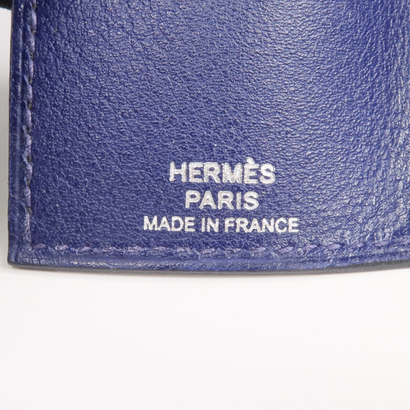 HERMES 【激減優惠】Clemence皮革Ulysse Nano銀扣掛飾Noir