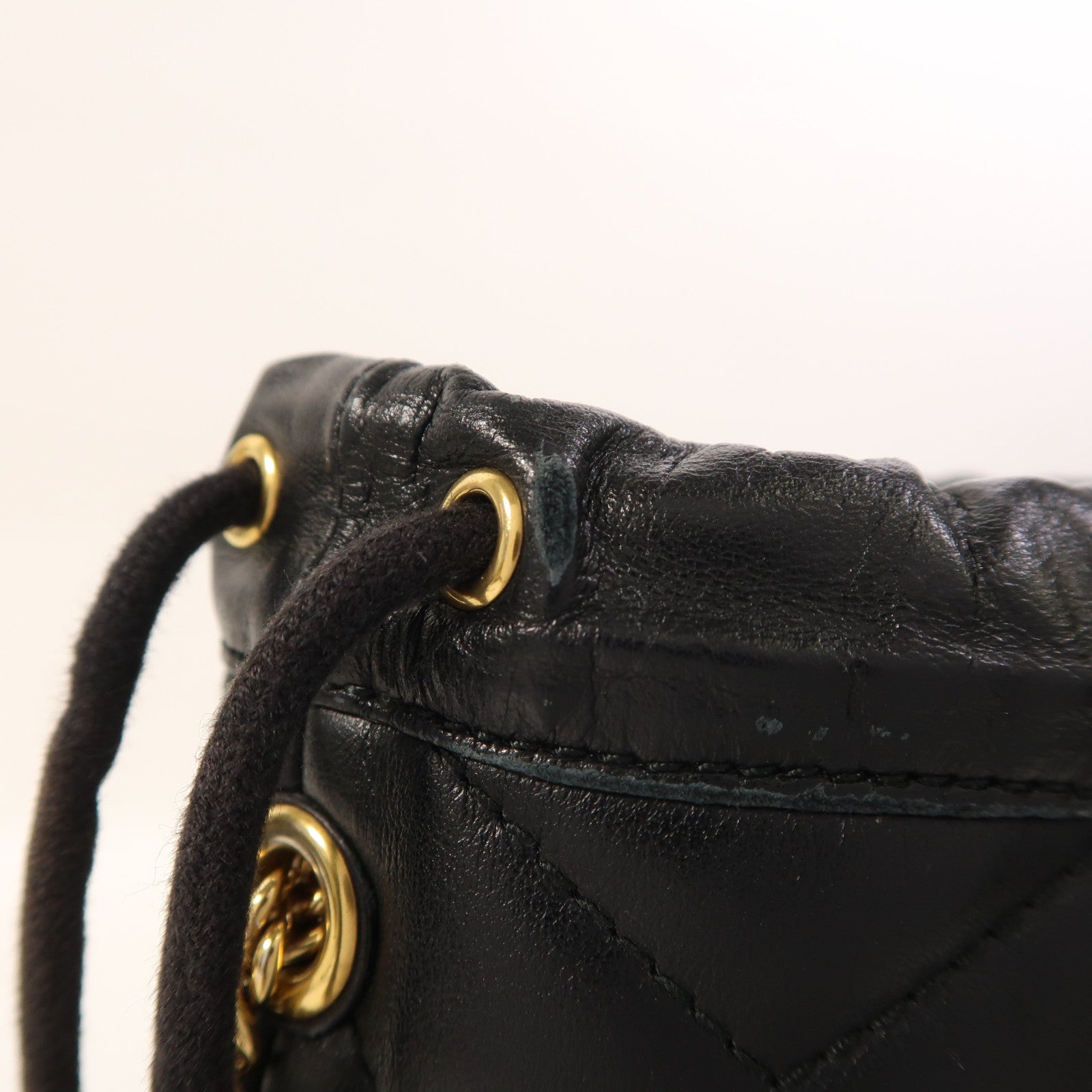 GUCCI 【激減優惠】牛皮皮革GG Marmont Mini Bucket金扣鏈帶肩背袋