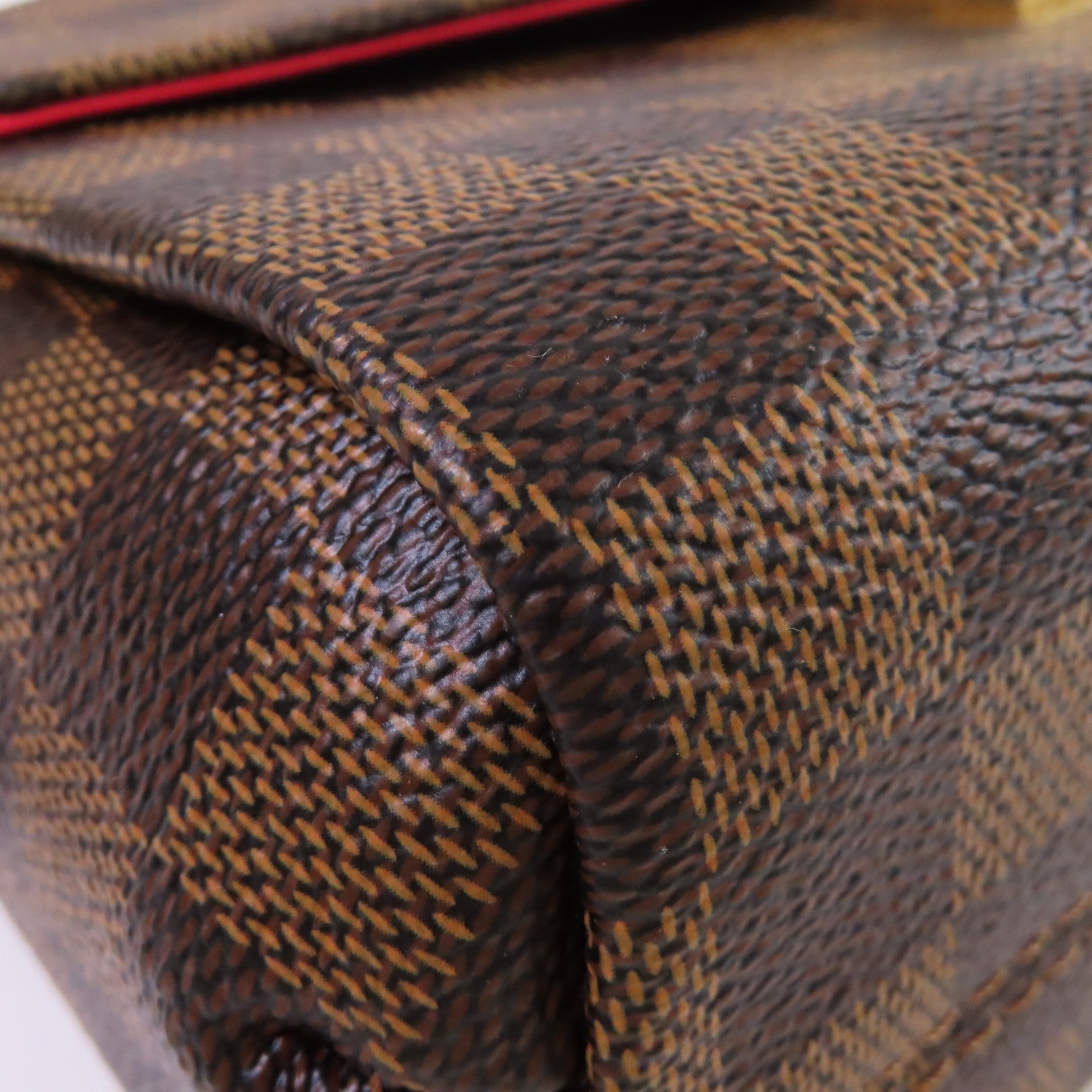 LOUIS VUITTON Damier Ebene Croisette 2Way Shoulder Bag金扣手挽肩背兩用袋啡色