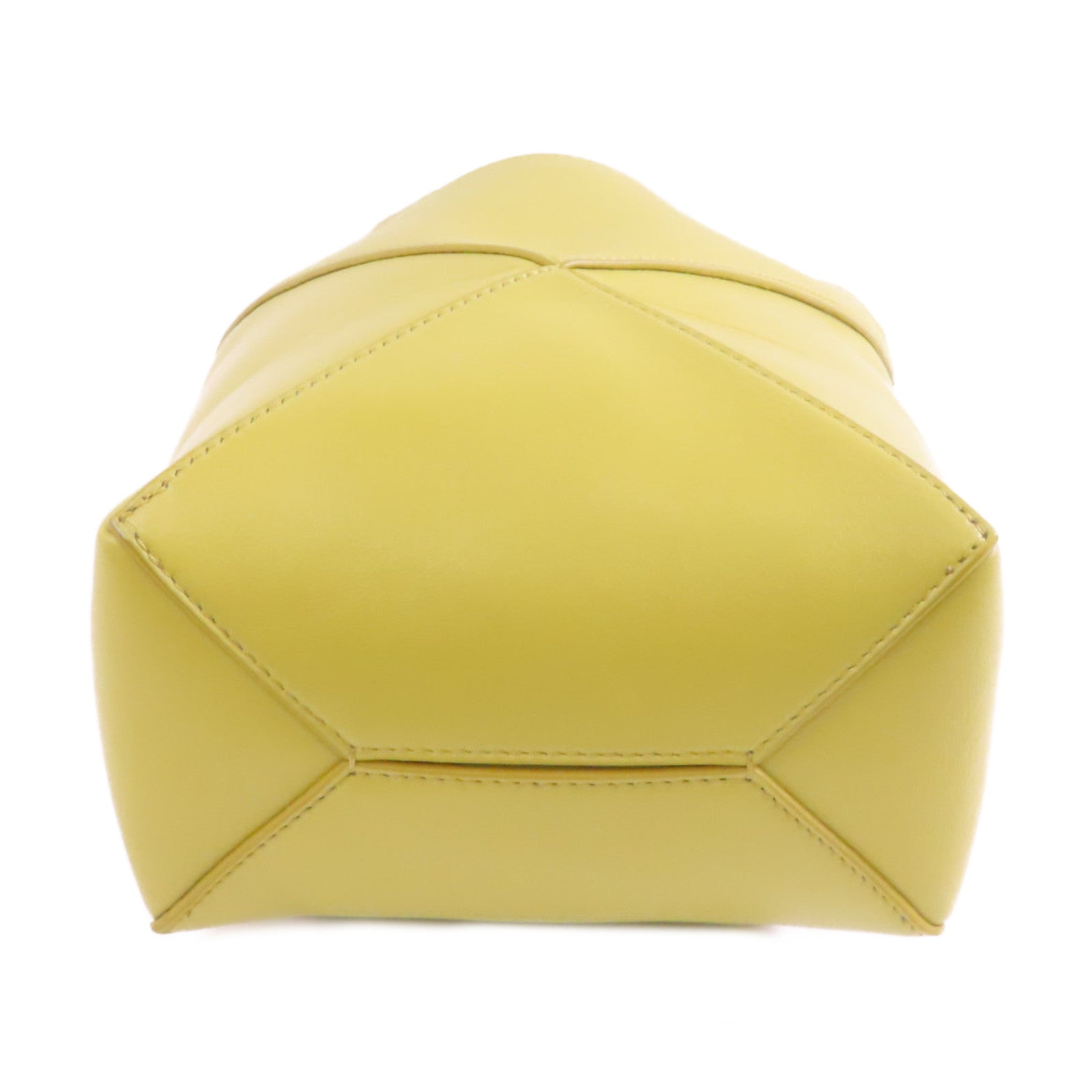 LOEWE 牛皮皮革Shoulder Bag金扣手挽肩背兩用袋黃色