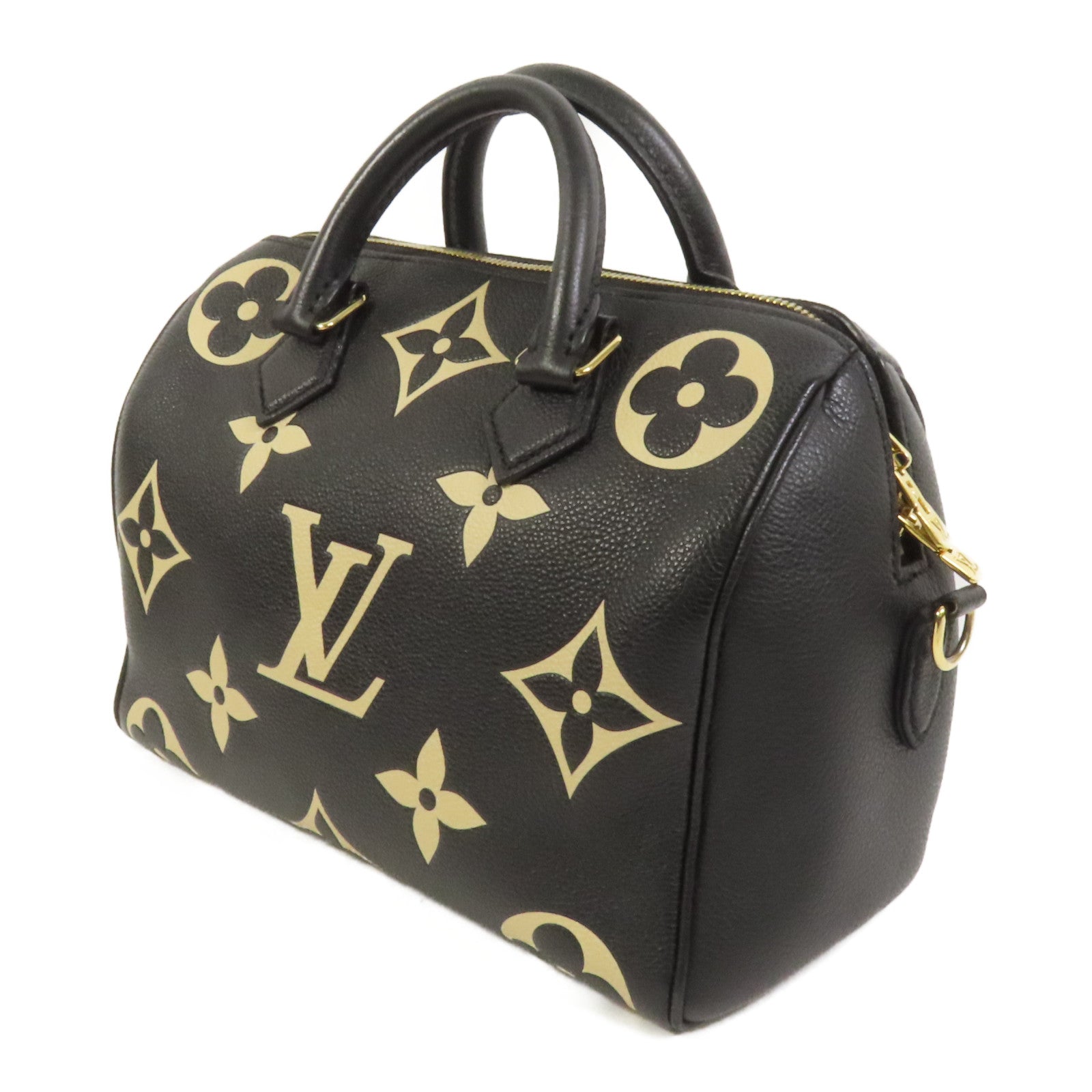 LOUIS VUITTON Monogram Empreinte Speedy Bandouliere 25金扣手挽肩背兩用袋
