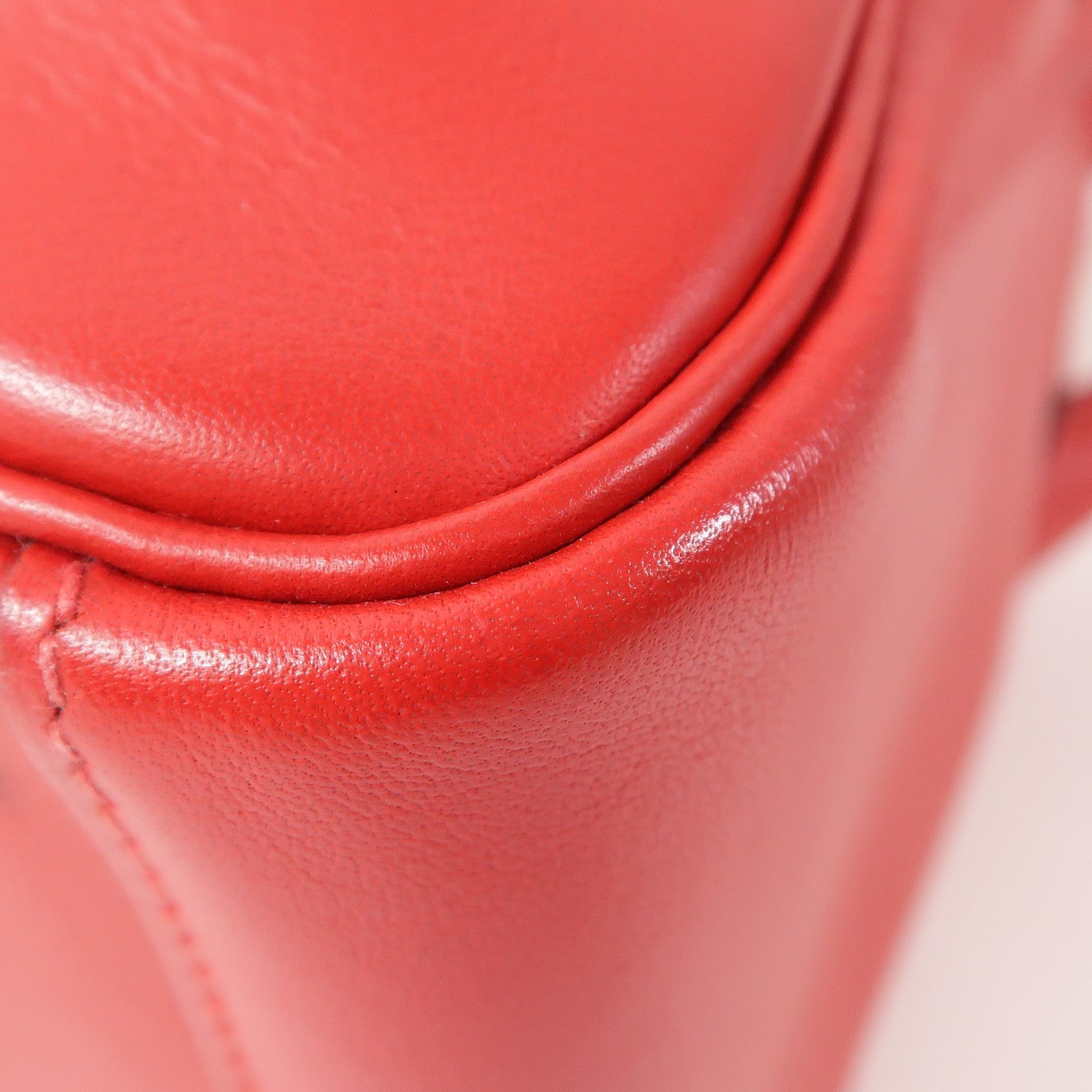 HERMES GHW Mini Lindy 2 Way Shoulder Bag Handbag Swift Leather Rouge Casaque/Red