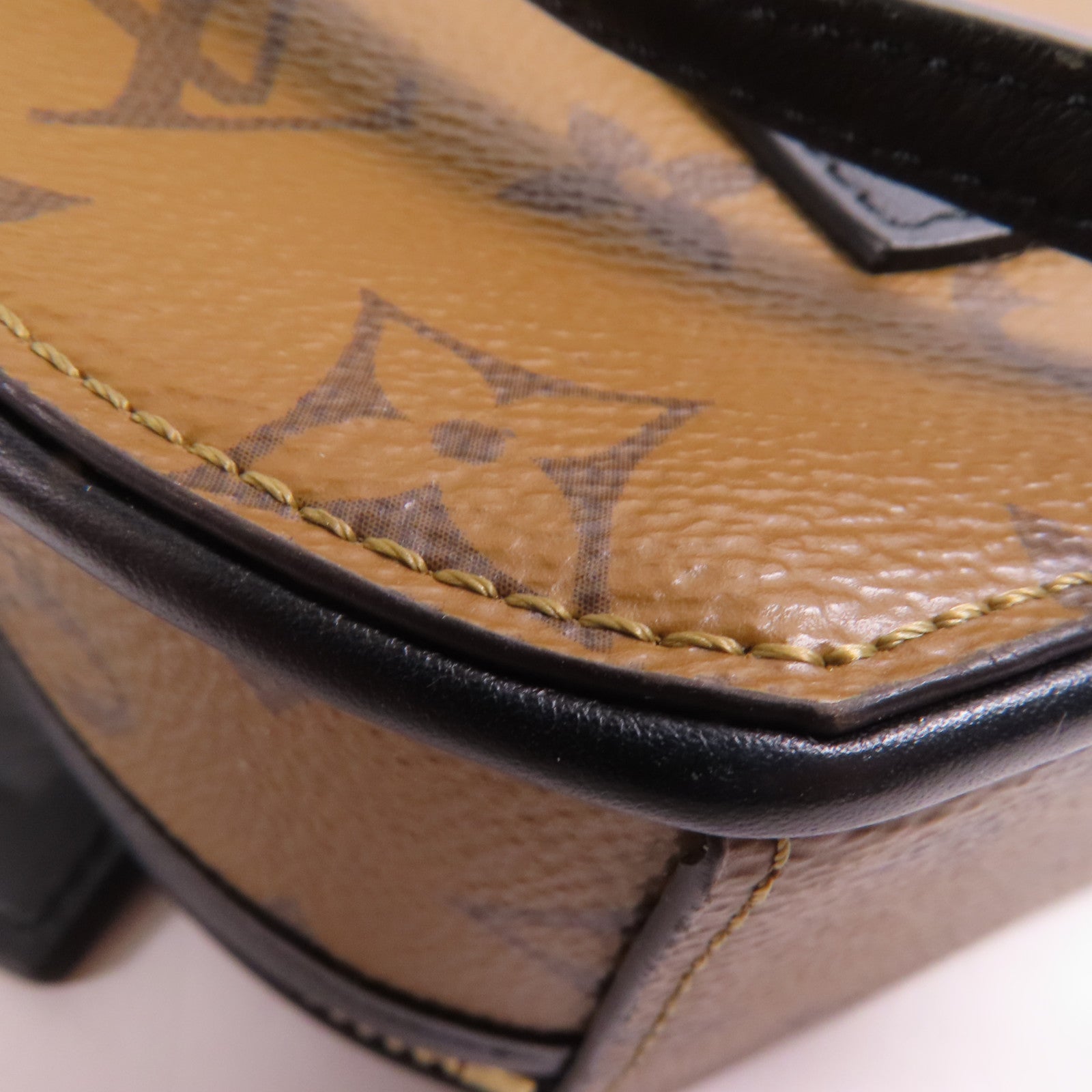 LOUIS VUITTON 【激減優惠】Monogram Reverse Mini Boite Chapeau金扣肩背袋