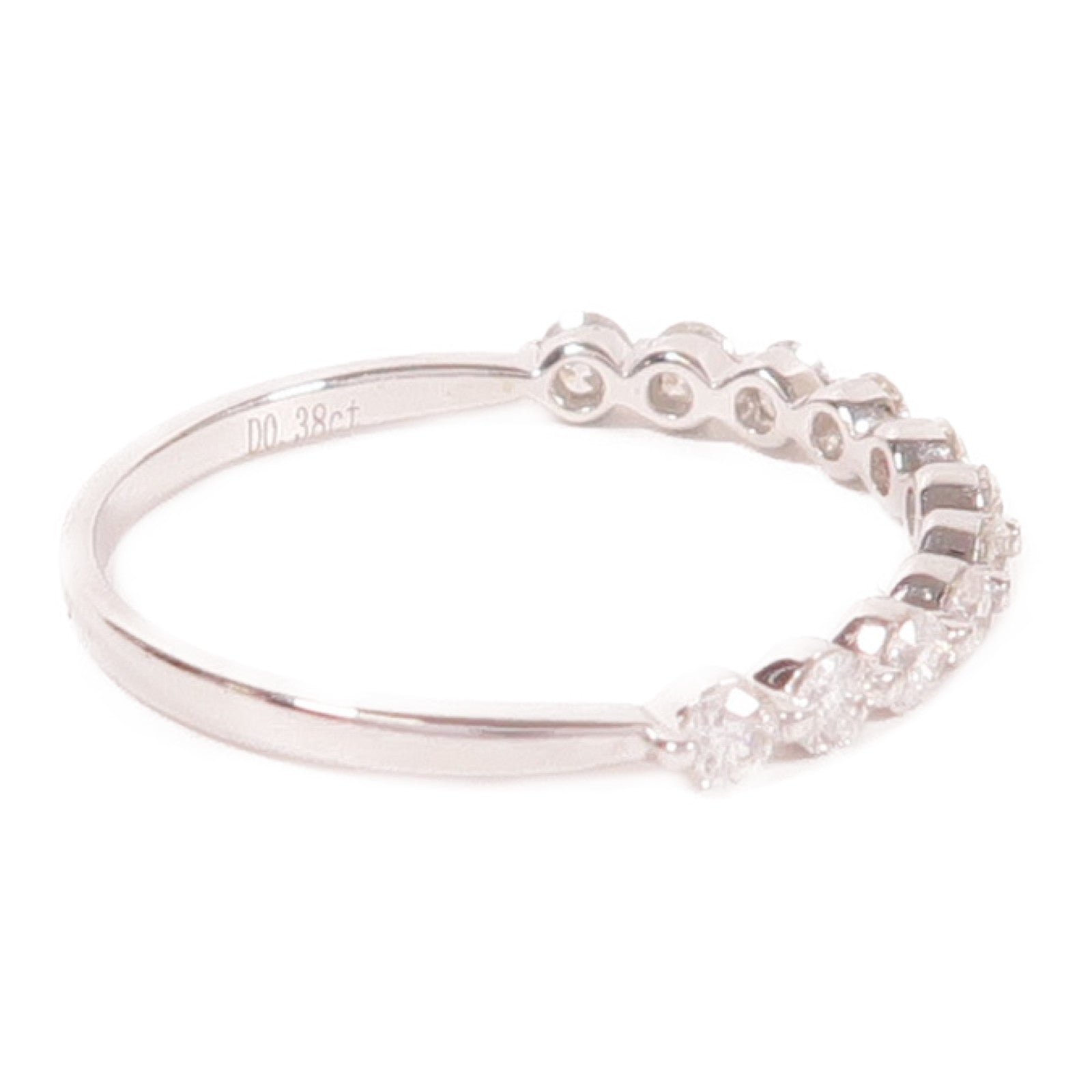 Jewelry 0.38ct Diamond Ring 1.2g 18K White Gold