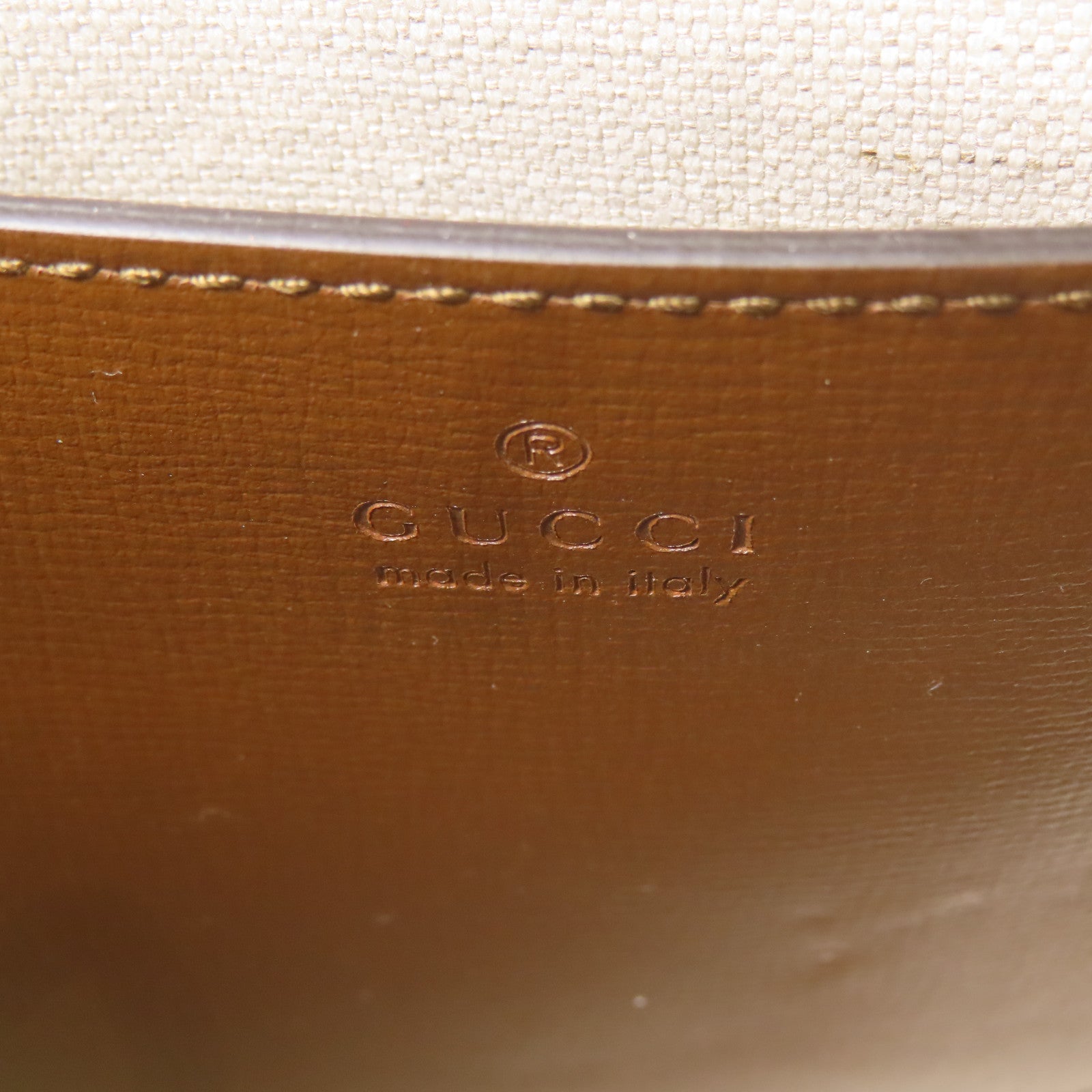 GUCCI 塗層帆布GG Supreme Messenger Bag金扣肩背袋啡色
