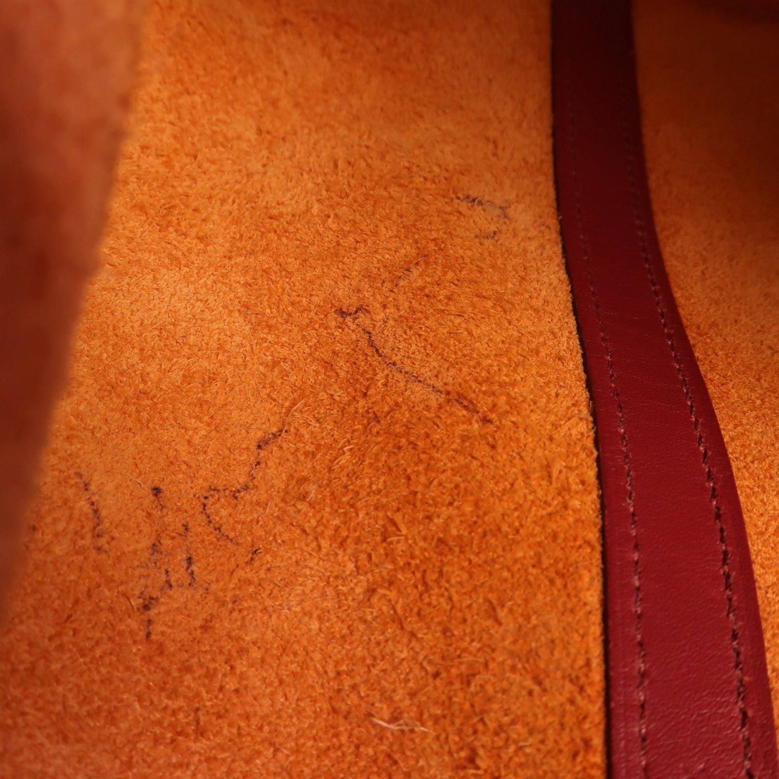 HERMES Clemence皮革Picotin MM銀扣手挽袋Feu/Rouge Grenat