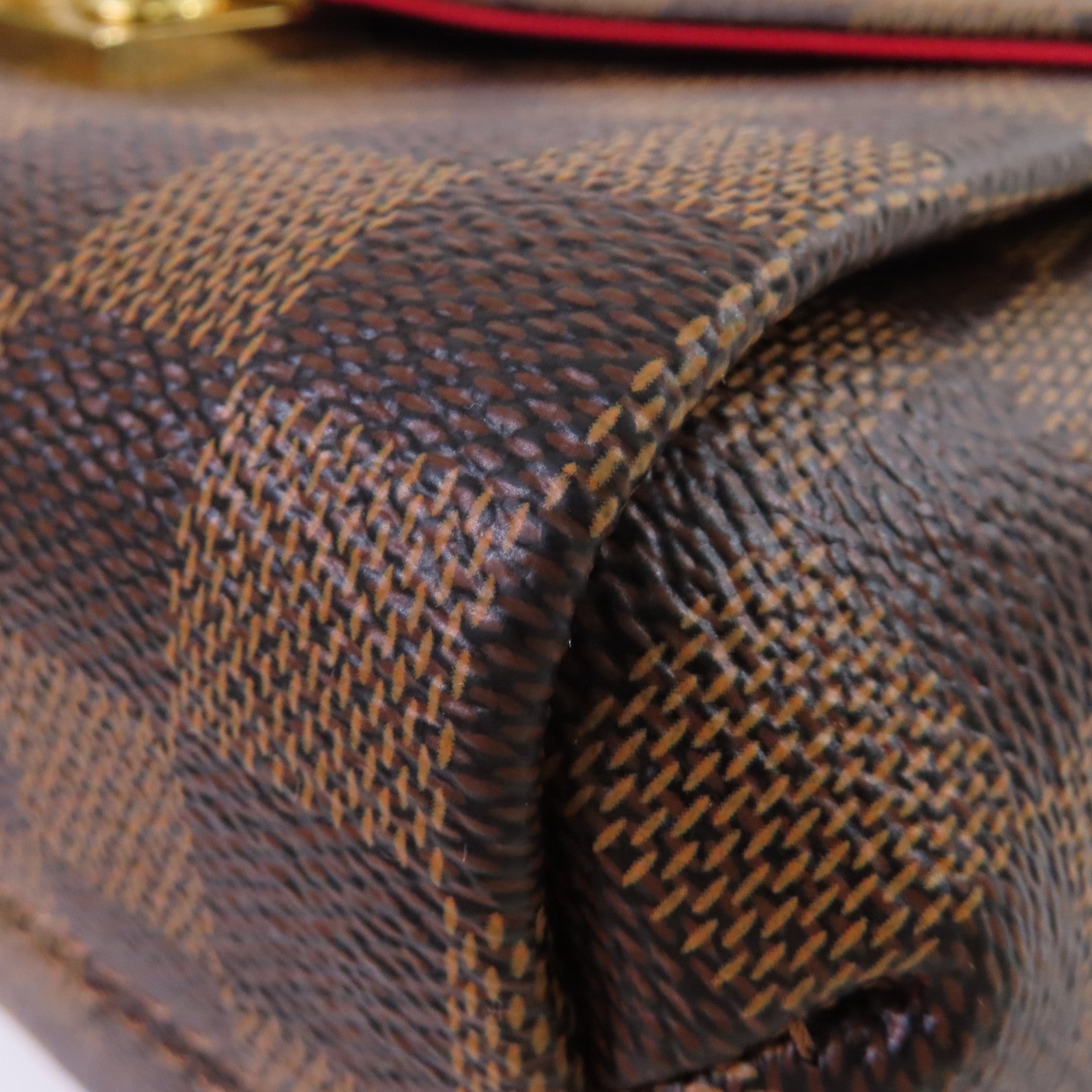 LOUIS VUITTON Damier Ebene Croisette 2Way Shoulder Bag金扣手挽肩背兩用袋啡色