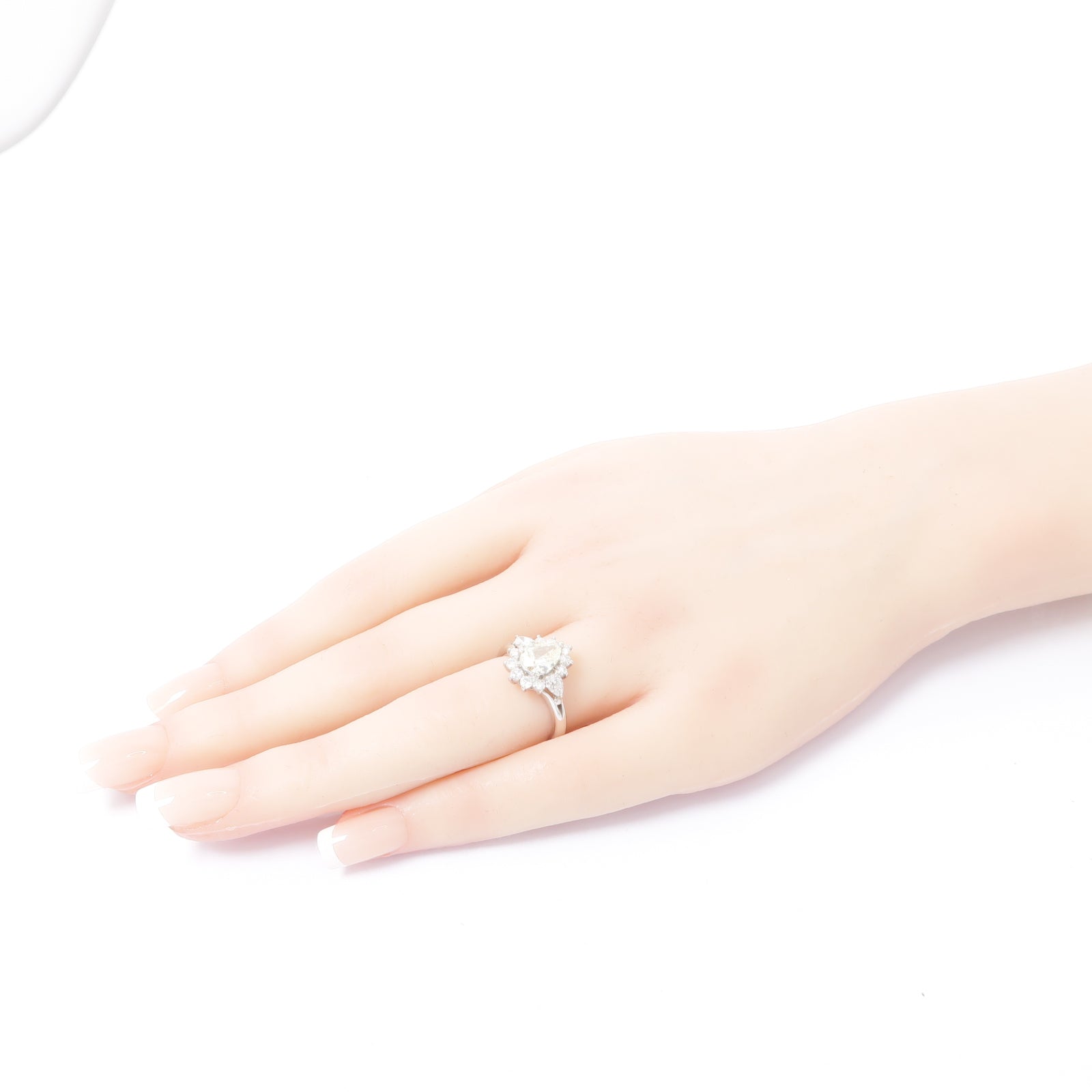 JEWELRY PT900鉑金Diamond Ring 0.92ct/0.78ct鑽石戒指US#6