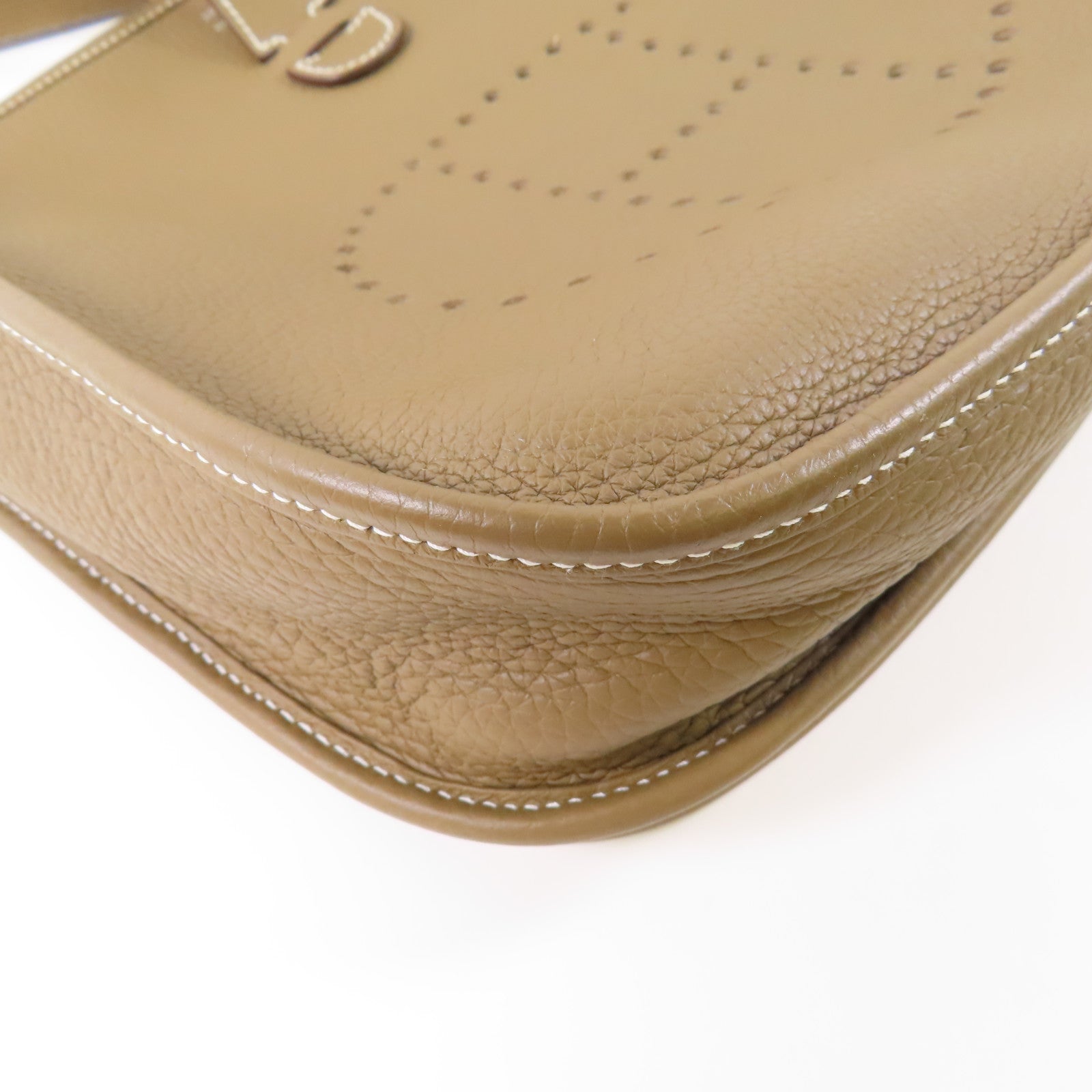HERMES Clemence皮革Evelyne PM銀扣肩背袋