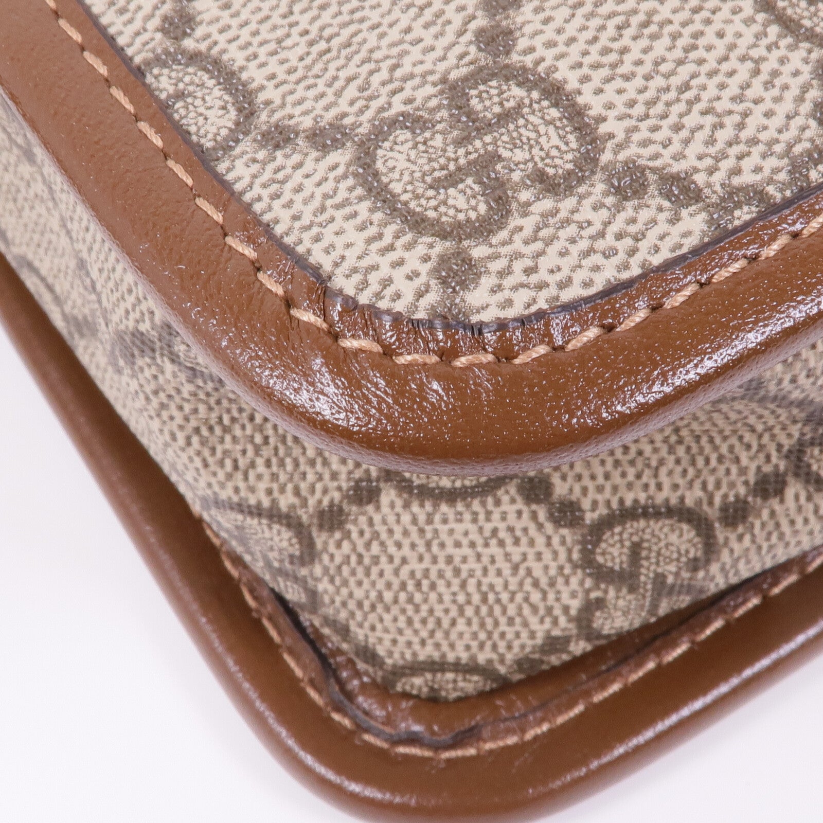 GUCCI 塗層帆布GG Supreme金扣肩背袋