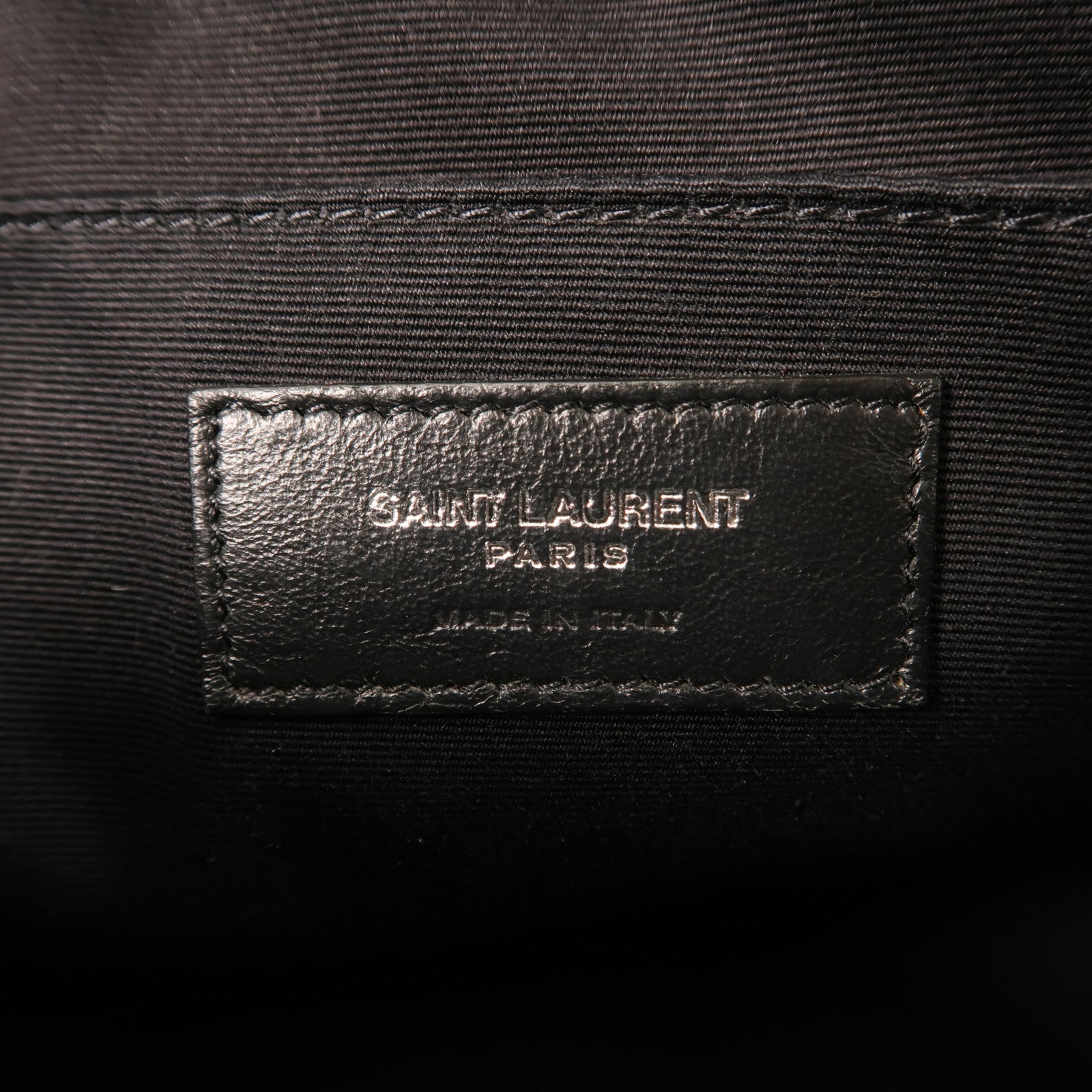 SAINT LAURENT 牛皮皮革Lou Camera Bag銀扣肩背袋