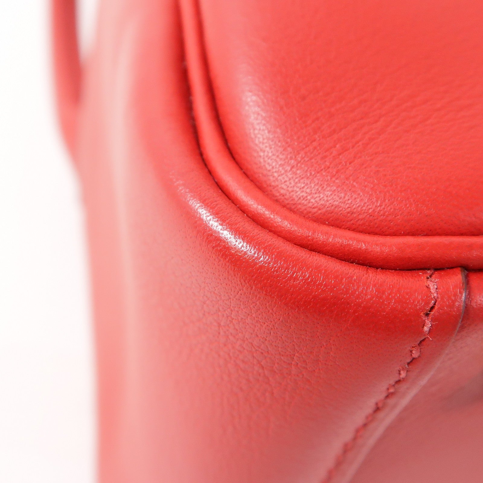 HERMES GHW Mini Lindy 2 Way Shoulder Bag Handbag Swift Leather Rouge Casaque/Red