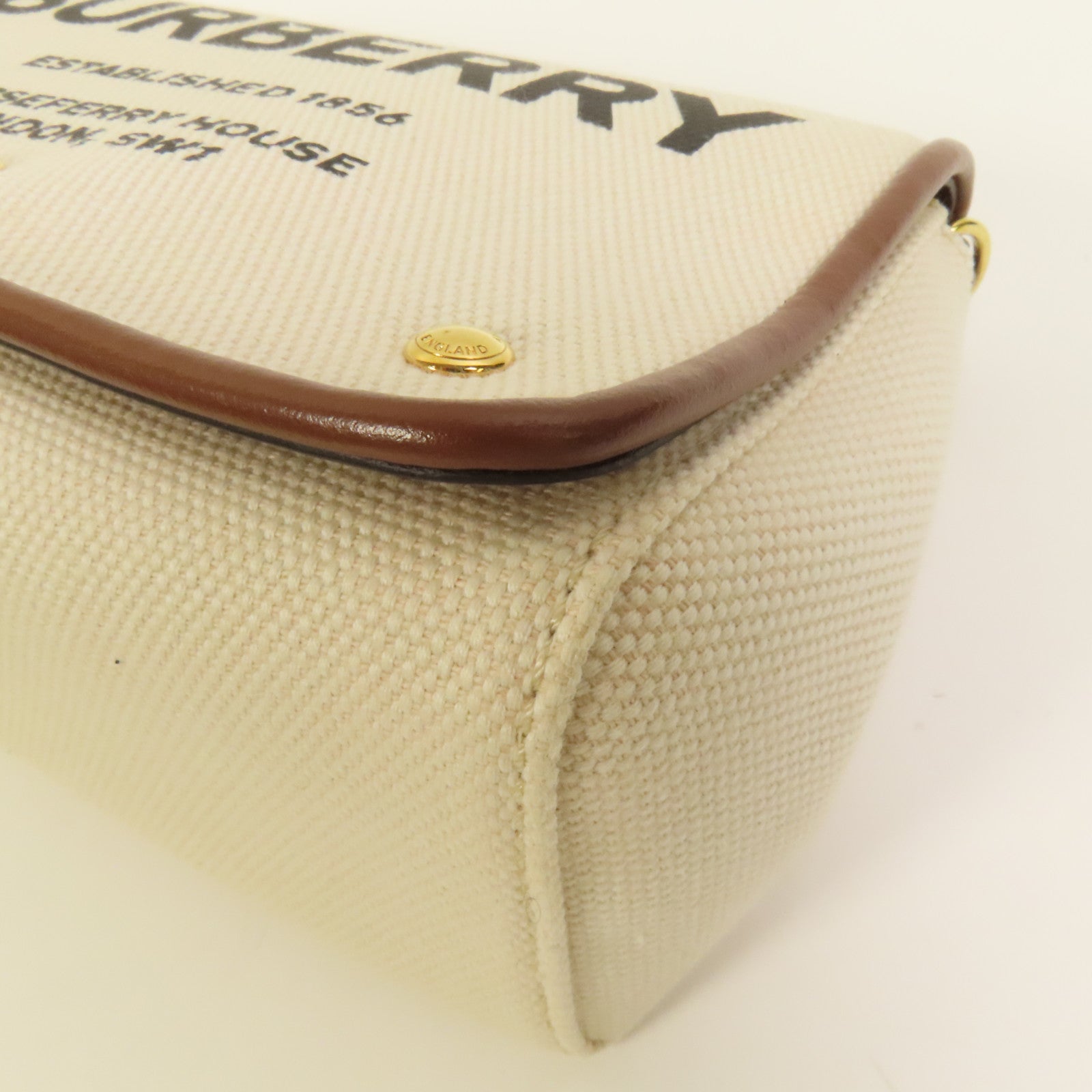BURBERRY 帆布Shoulder Bag金扣肩背袋