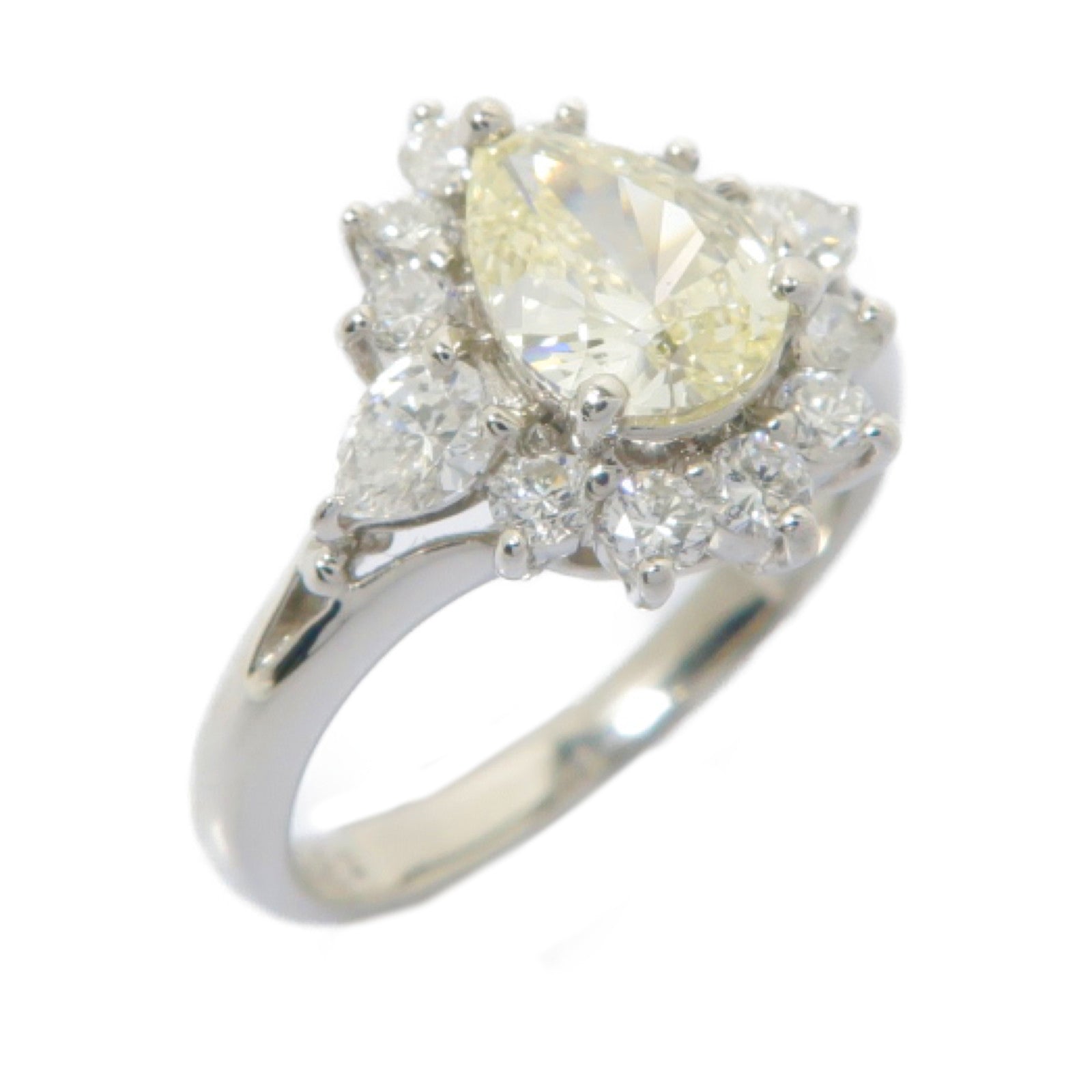 JEWELRY PT900鉑金Diamond Ring 0.92ct/0.78ct鑽石戒指US#6