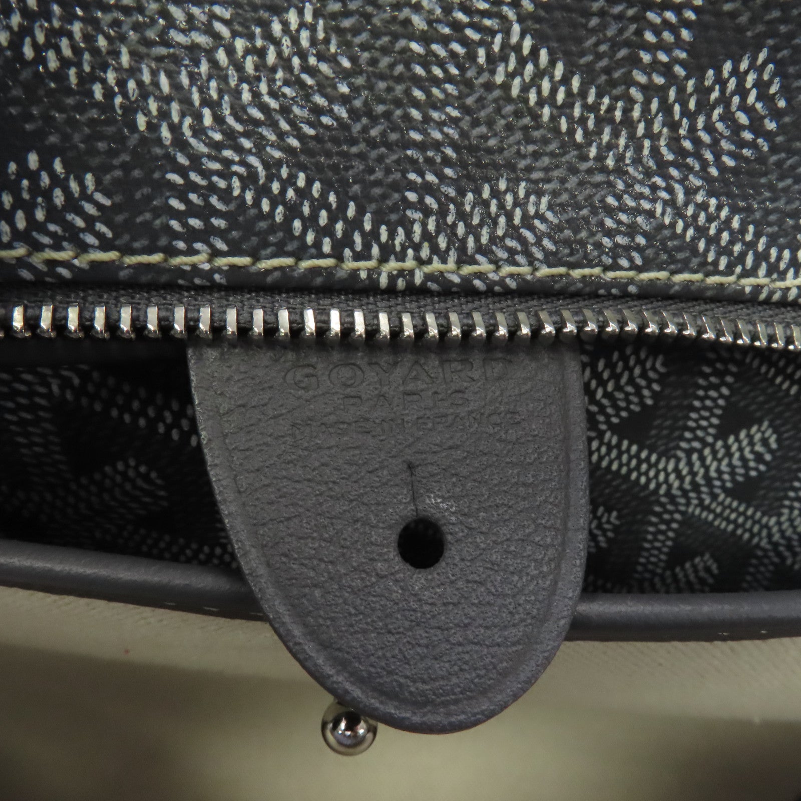 GOYARD 塗層帆布Artois銀扣肩背袋灰色