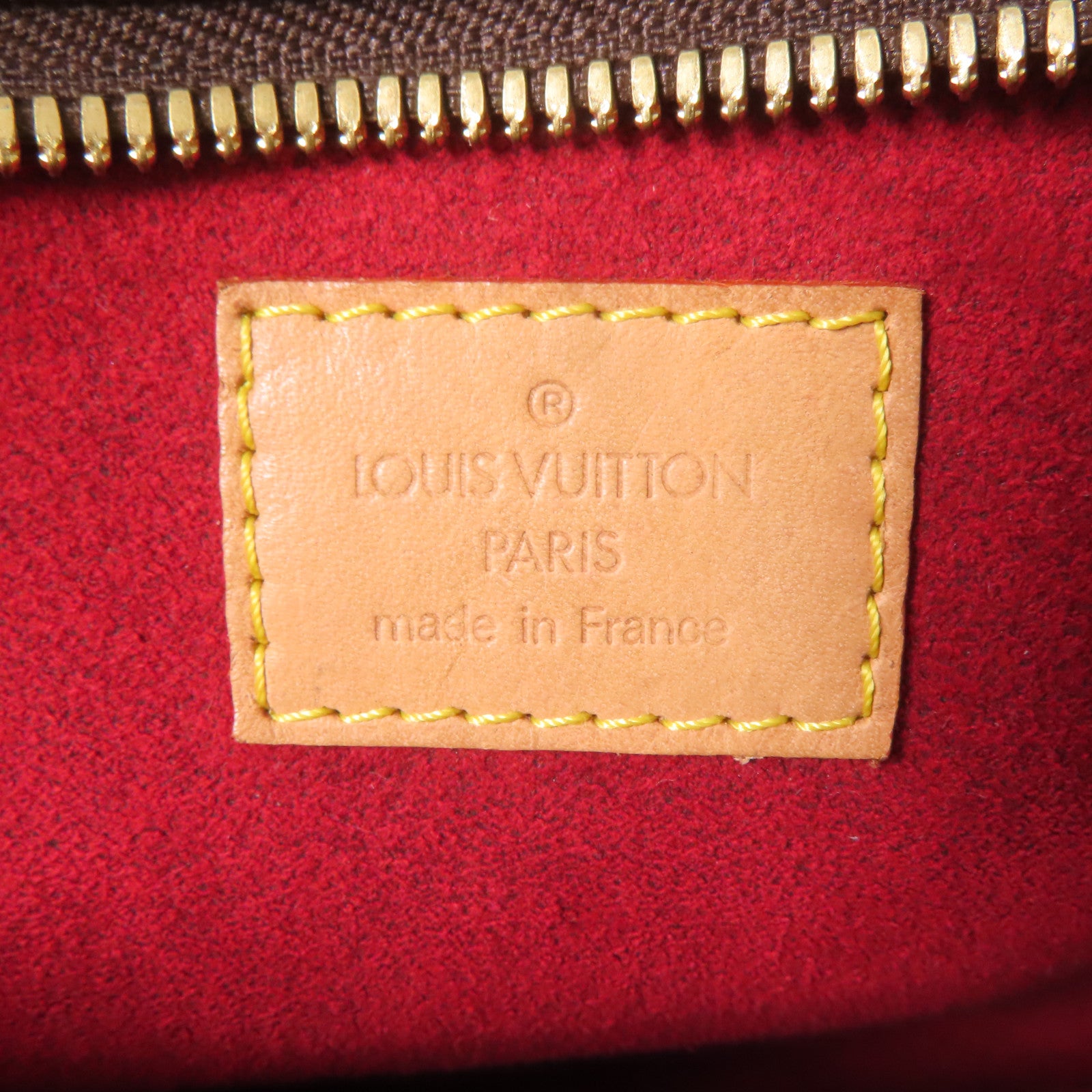 LOUIS VUITTON Monogram Excehtri-Cite金扣手挽袋啡色