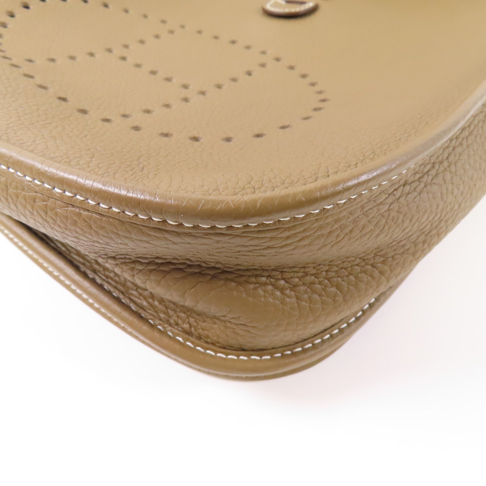 HERMES Clemence皮革Evelyne PM銀扣肩背袋
