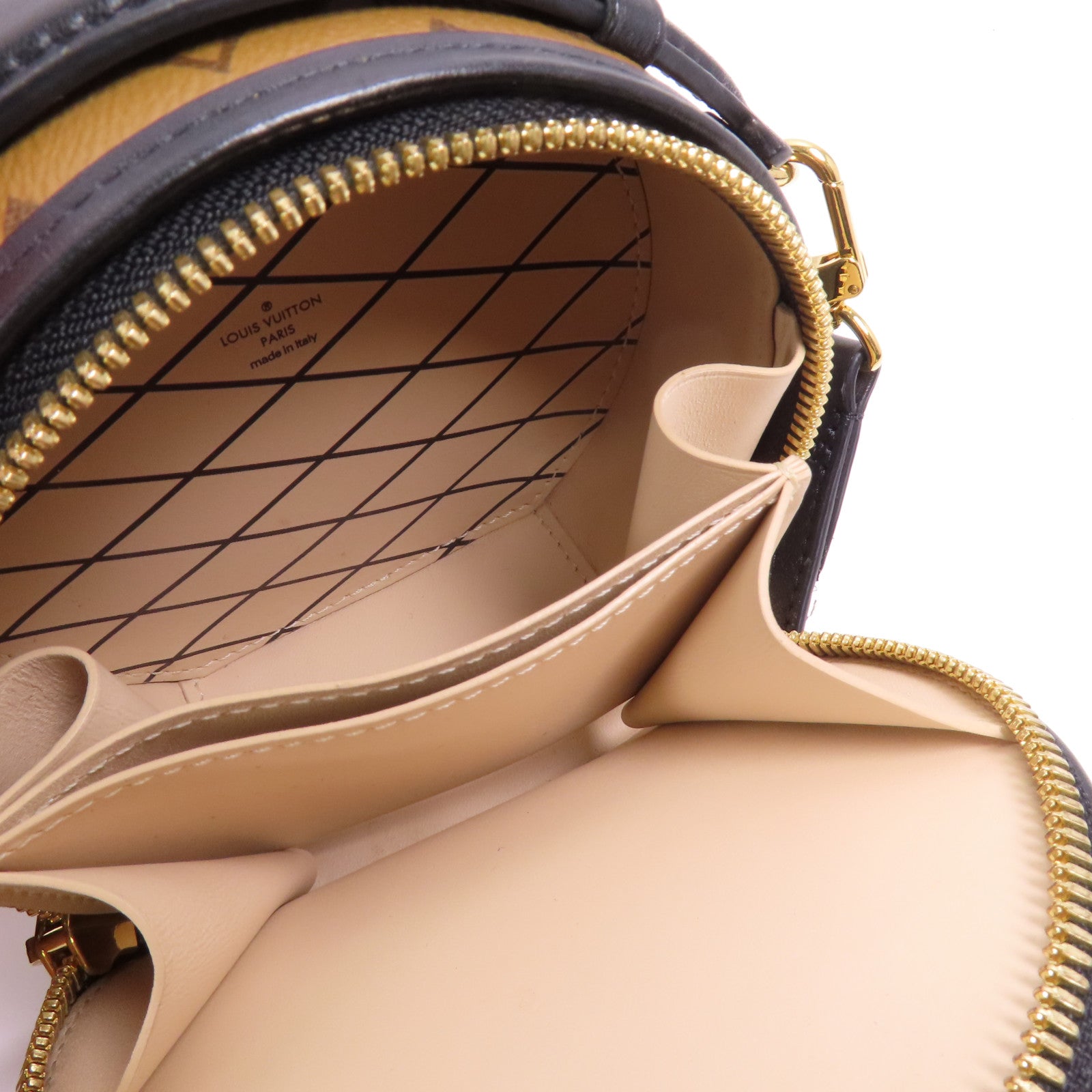 LOUIS VUITTON 【激減優惠】Monogram Reverse Mini Boite Chapeau金扣肩背袋